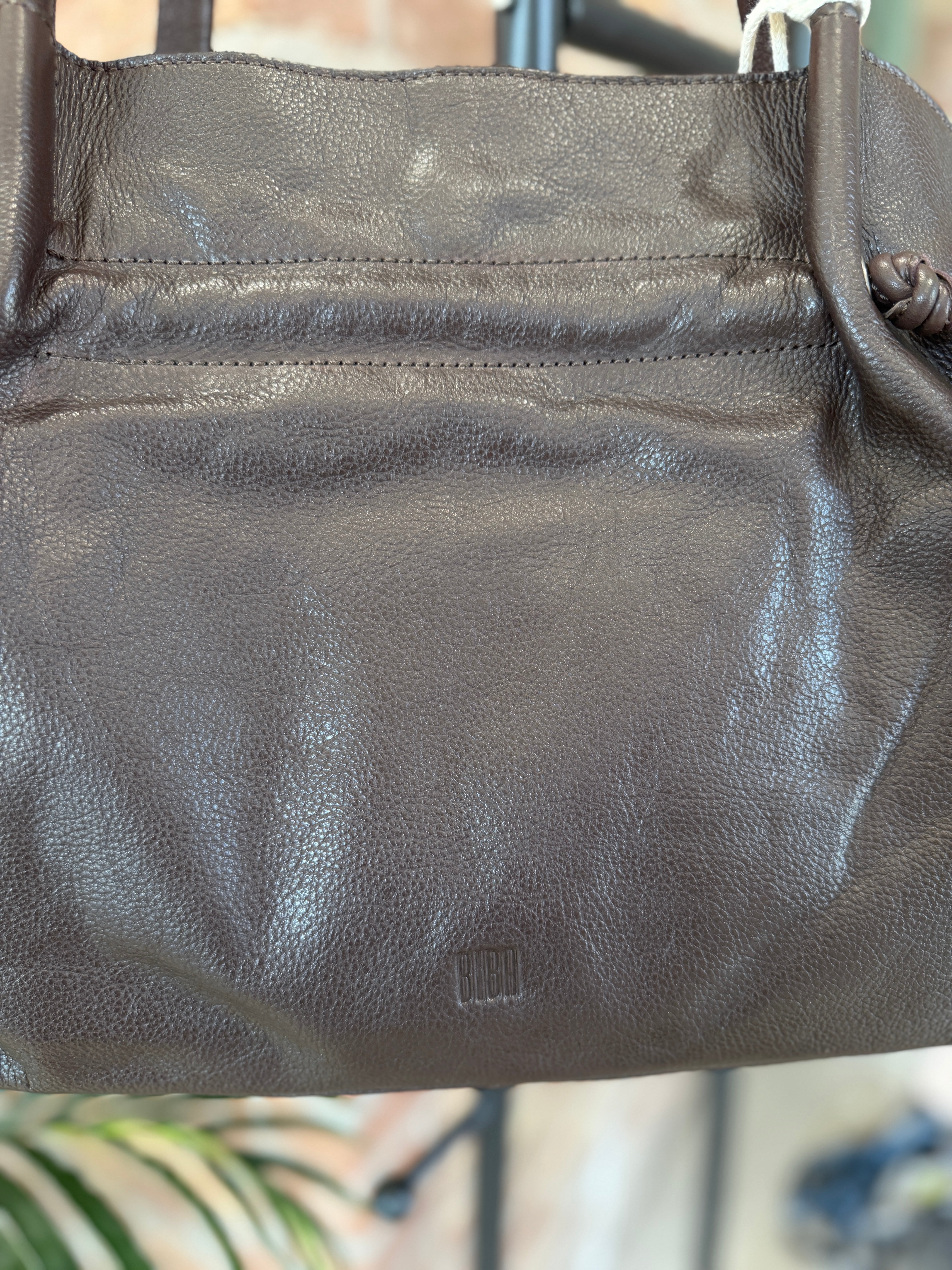 BIBA leather Brumley shoulder bag in Aubergine