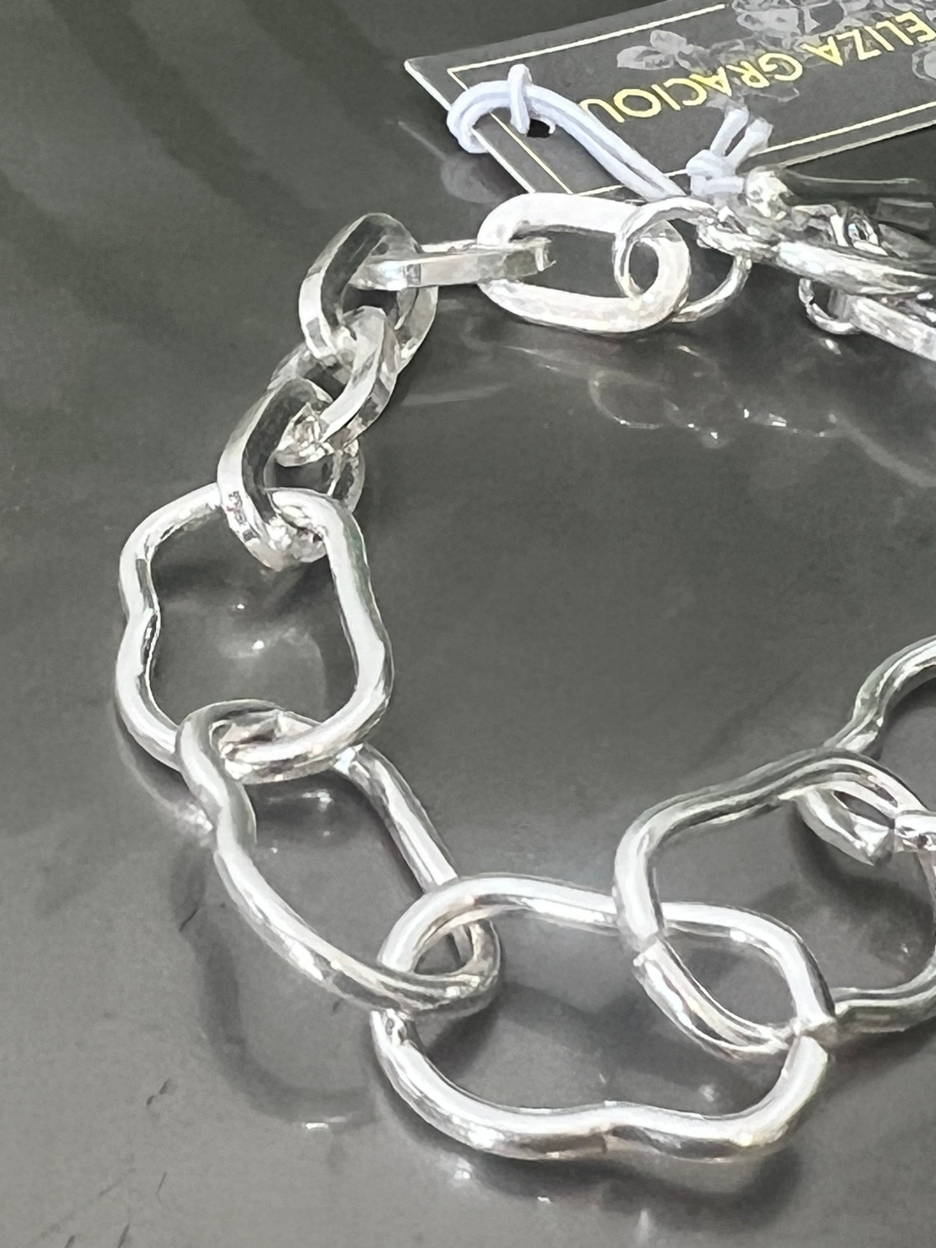 Eliza Gracious Chain Bracelet With T-Bar In silver