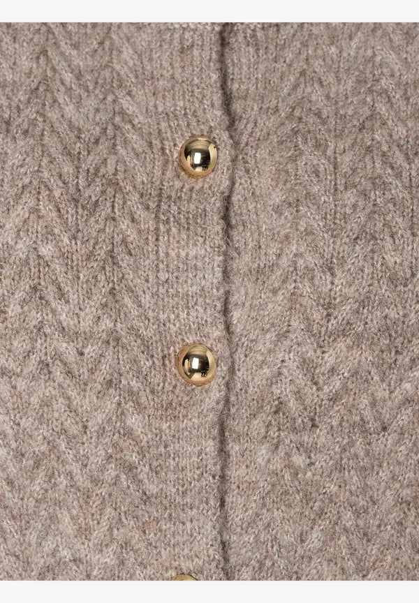 More & More Structured Cardigan In beige