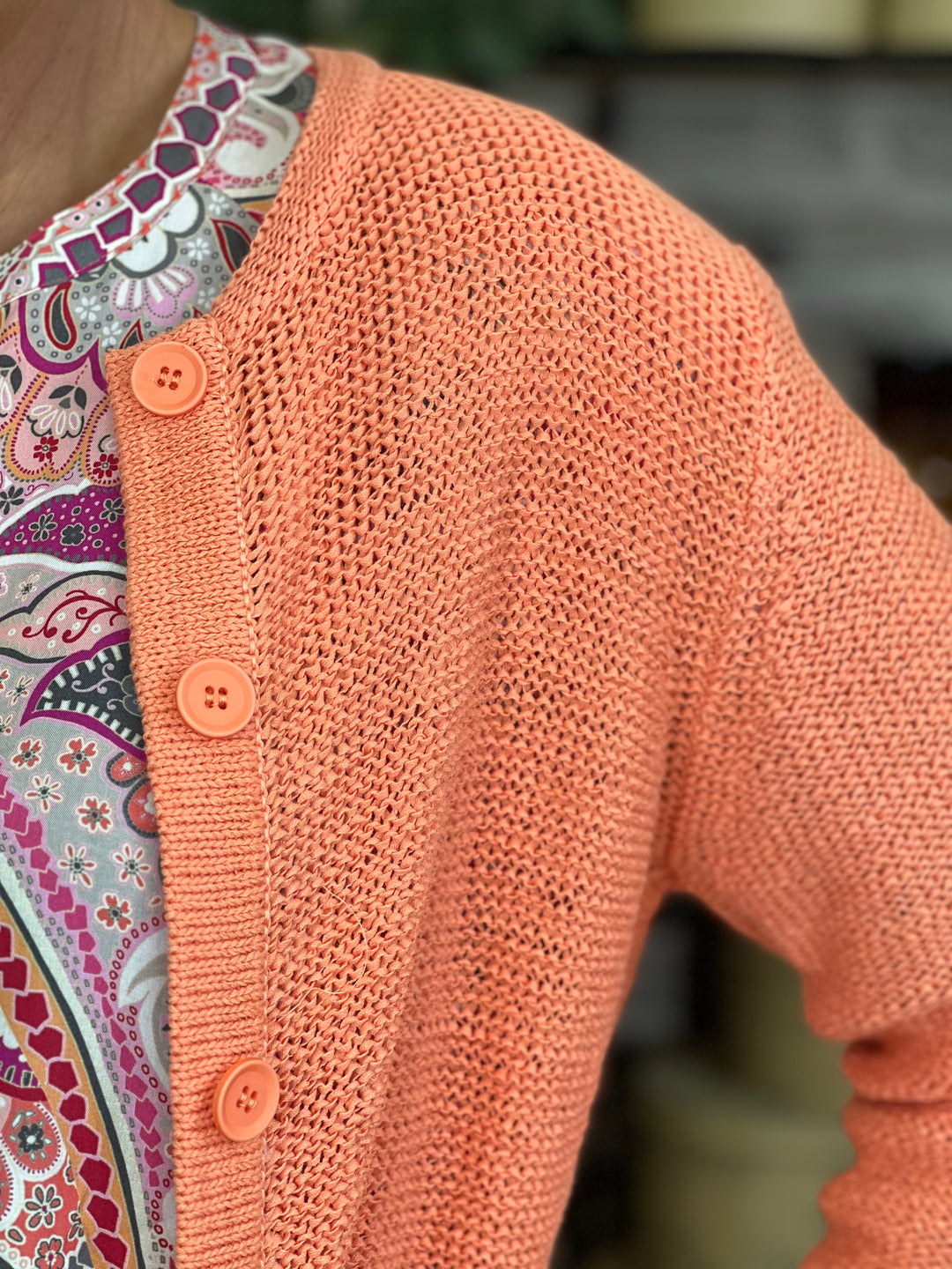Monari Cardigan With Pockets In Apricot