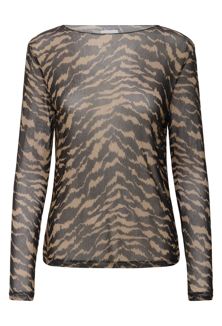 Saint Tropez Mesh Top In Black Multi