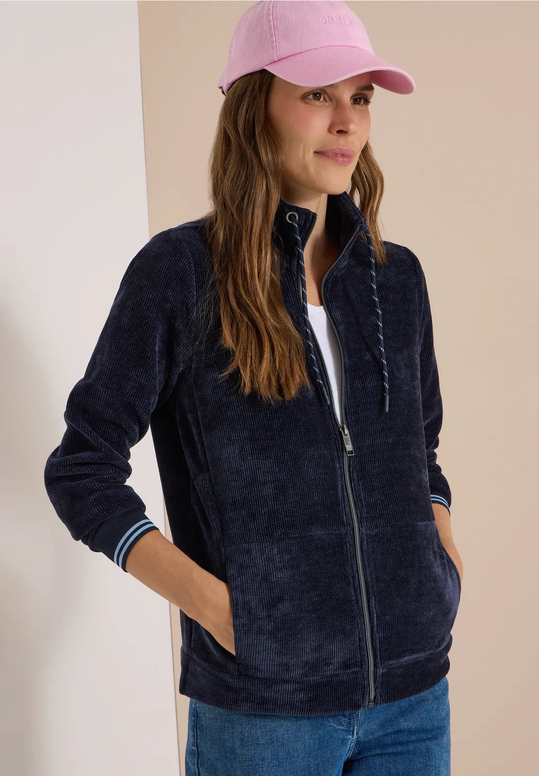 Soft cord jacket in urban dark navy