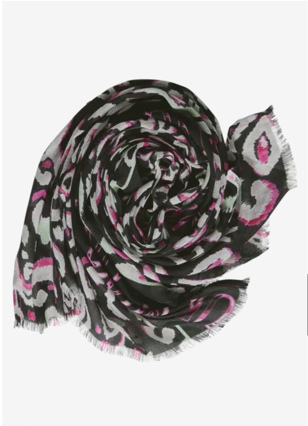 Cecil Printed Long Scarf In Black