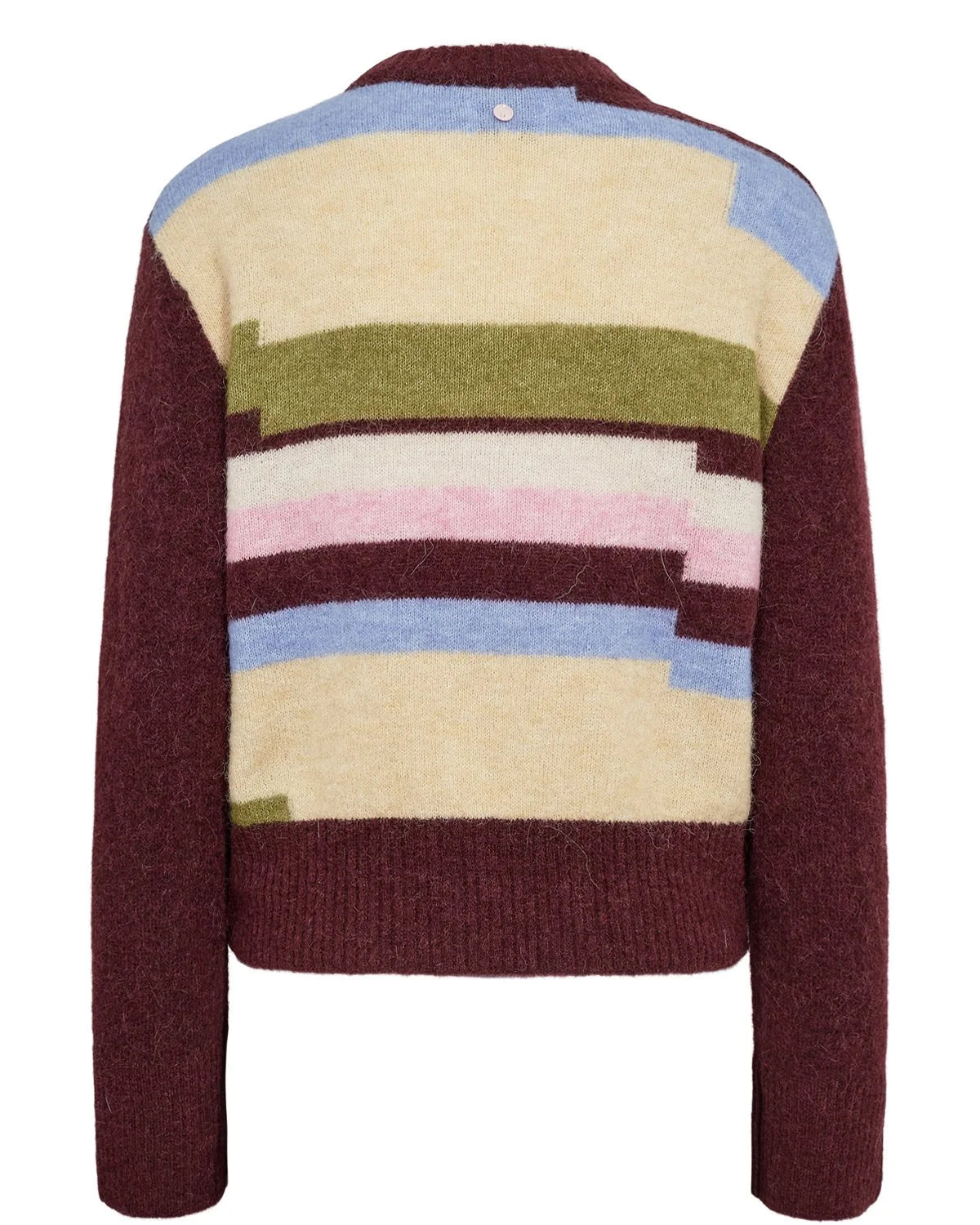 Nuriette pixel stripe pullover in fig