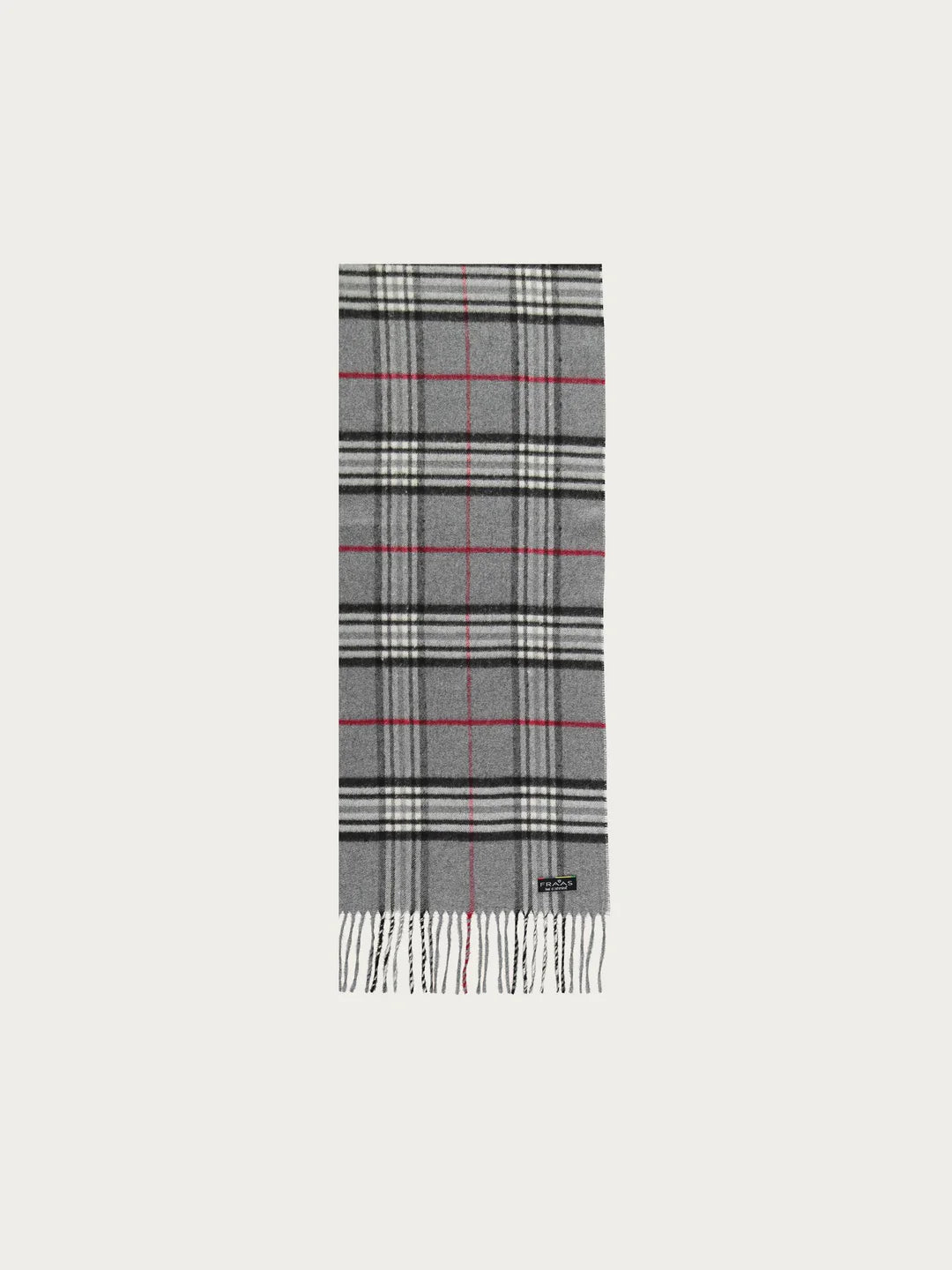 Cashmink Plaid Check Scarf In Grey