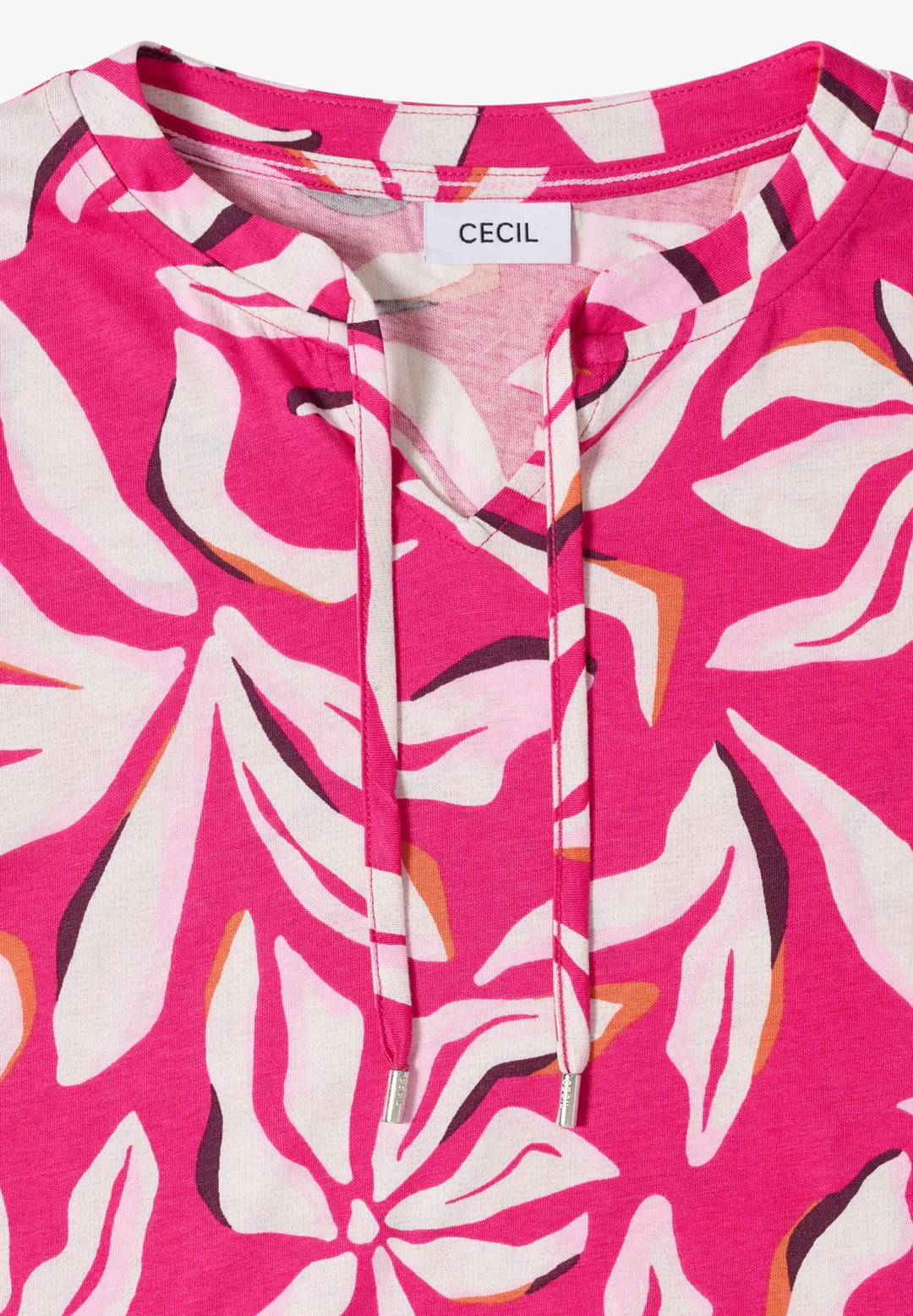 Cecil Multi Top With Tie In beetroot pink