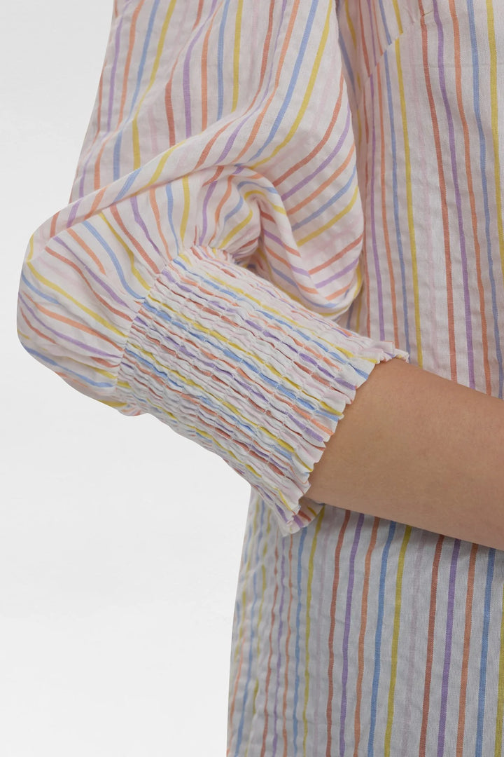 Nümph Nutashia Striped Blouse In Popcorn
