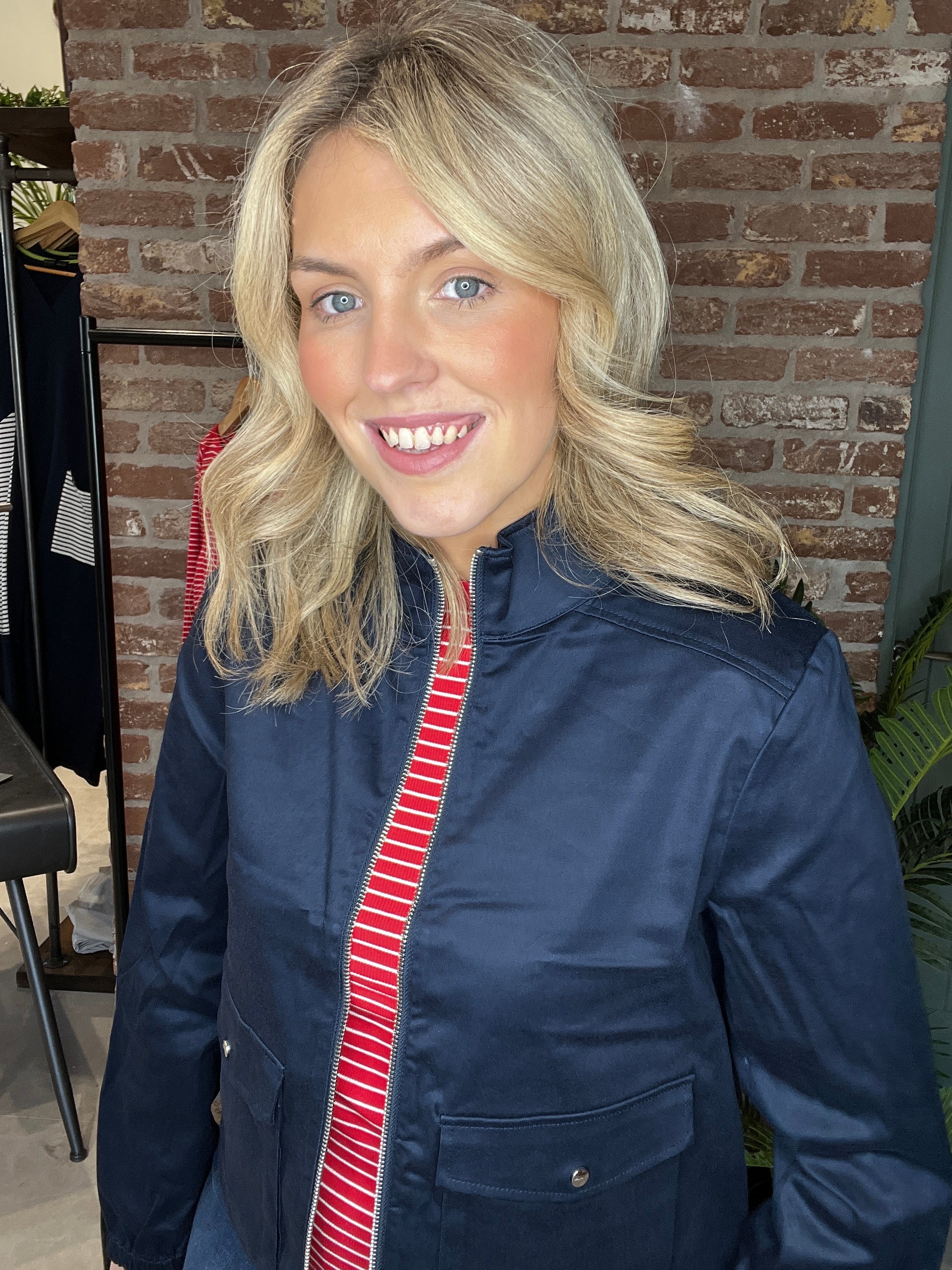 Street One Zipper Jacket In Navy