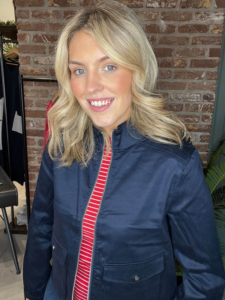 Street One Zipper Jacket In Navy
