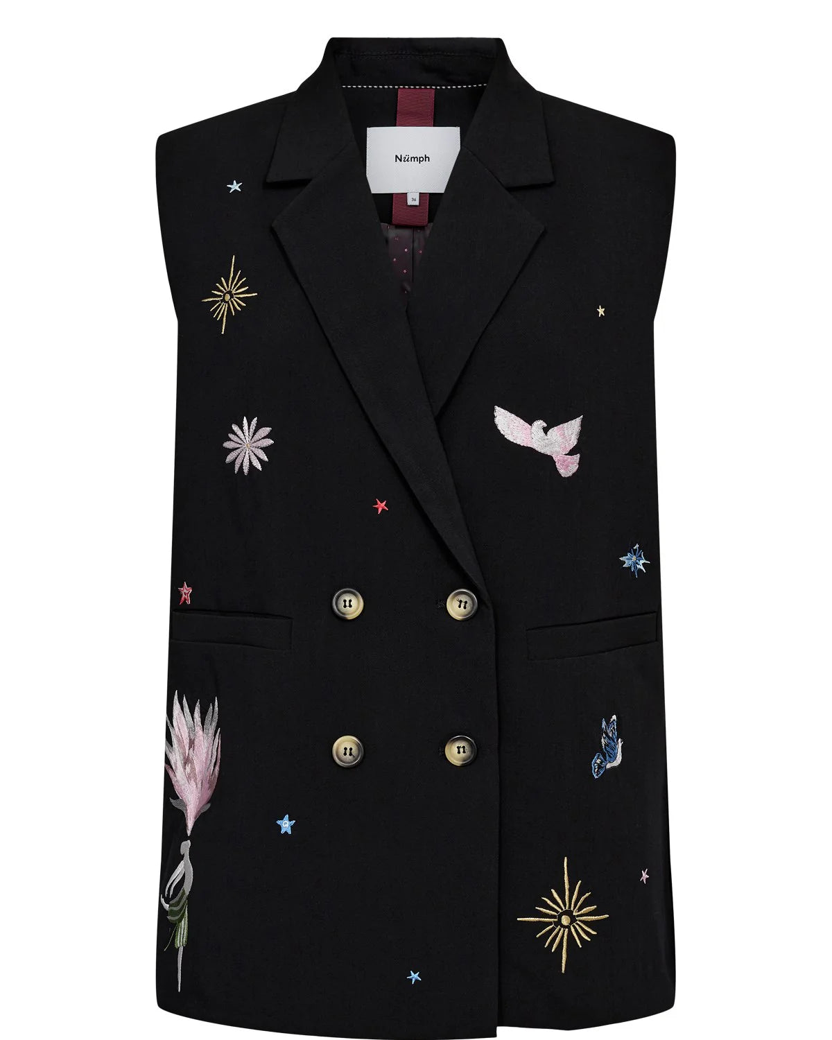 Nümph Nualmut Long Vest In Caviar