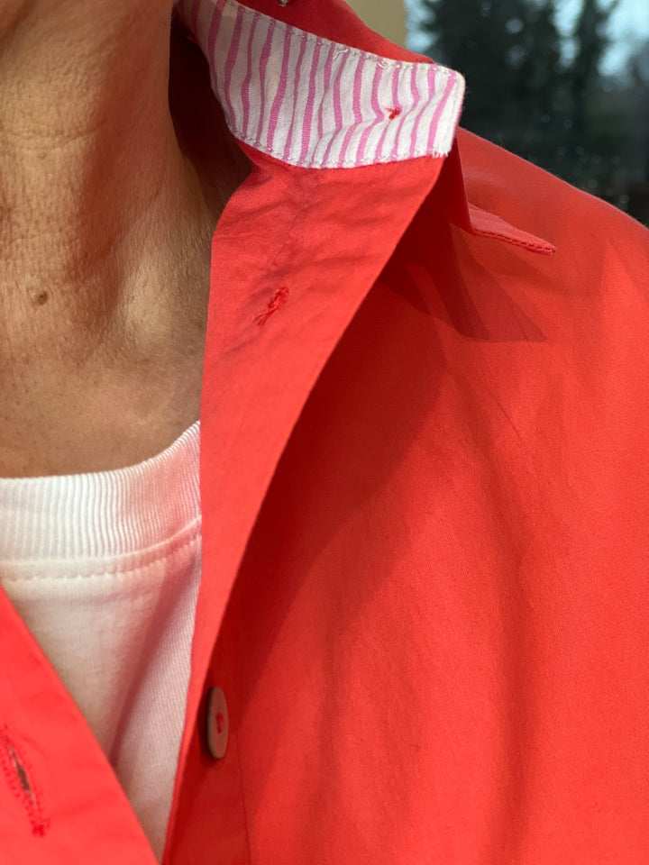 Nümph shirt with striped cuff In Cayenne