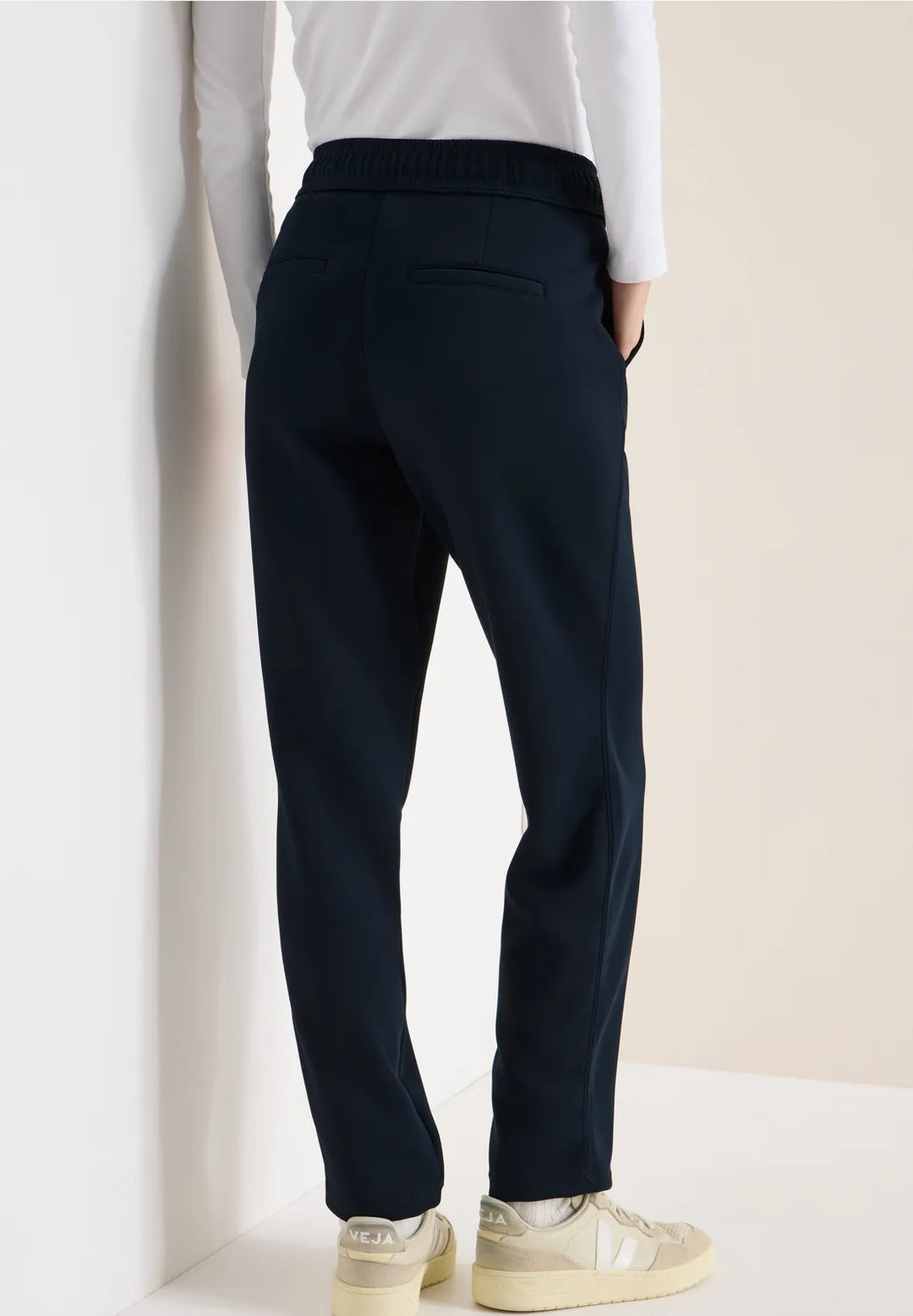 Cecil Tracey Silk Trousers In Universal Blue