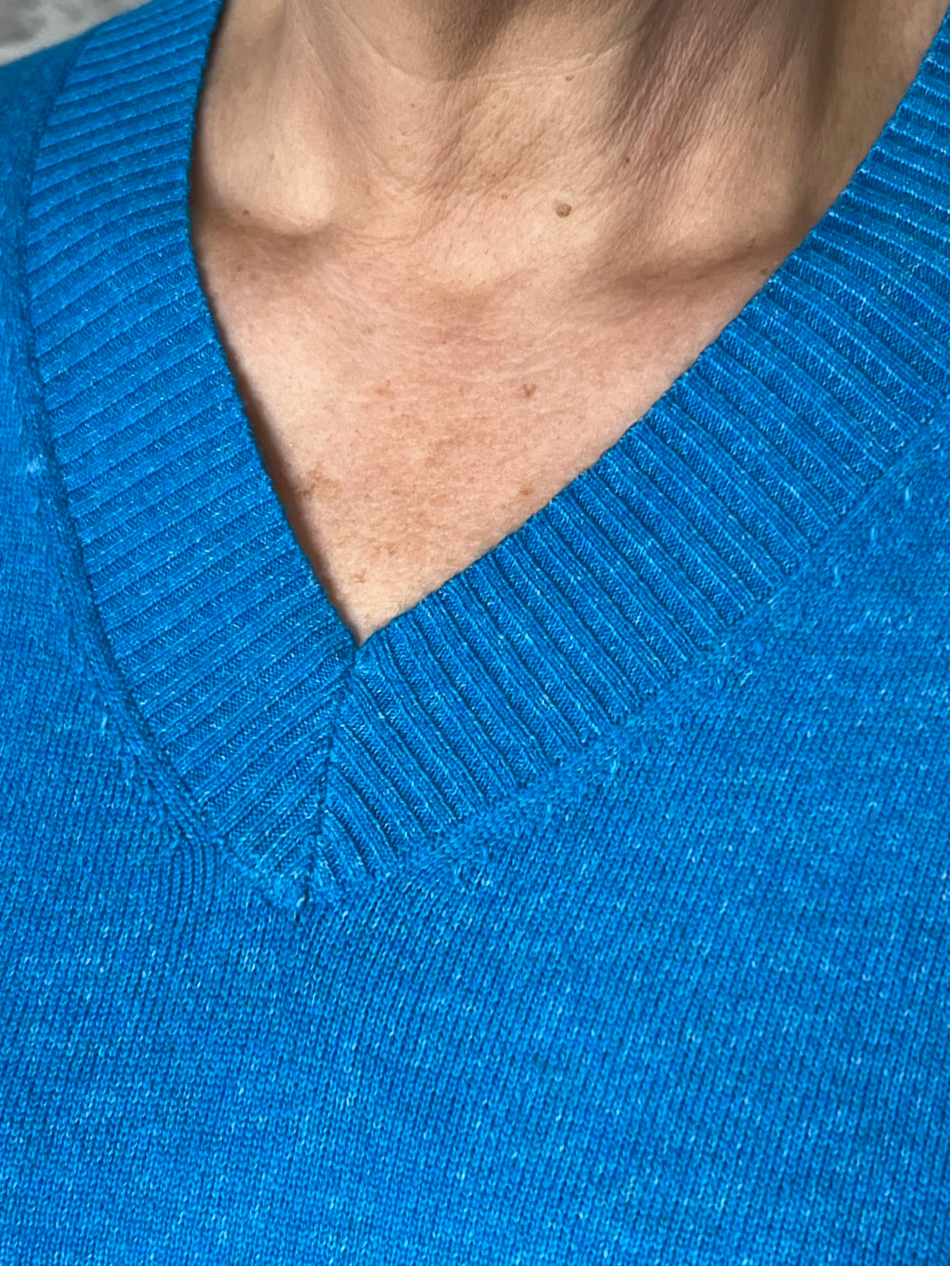 Cecil v-neck knit In Dynamic Aqua Melange