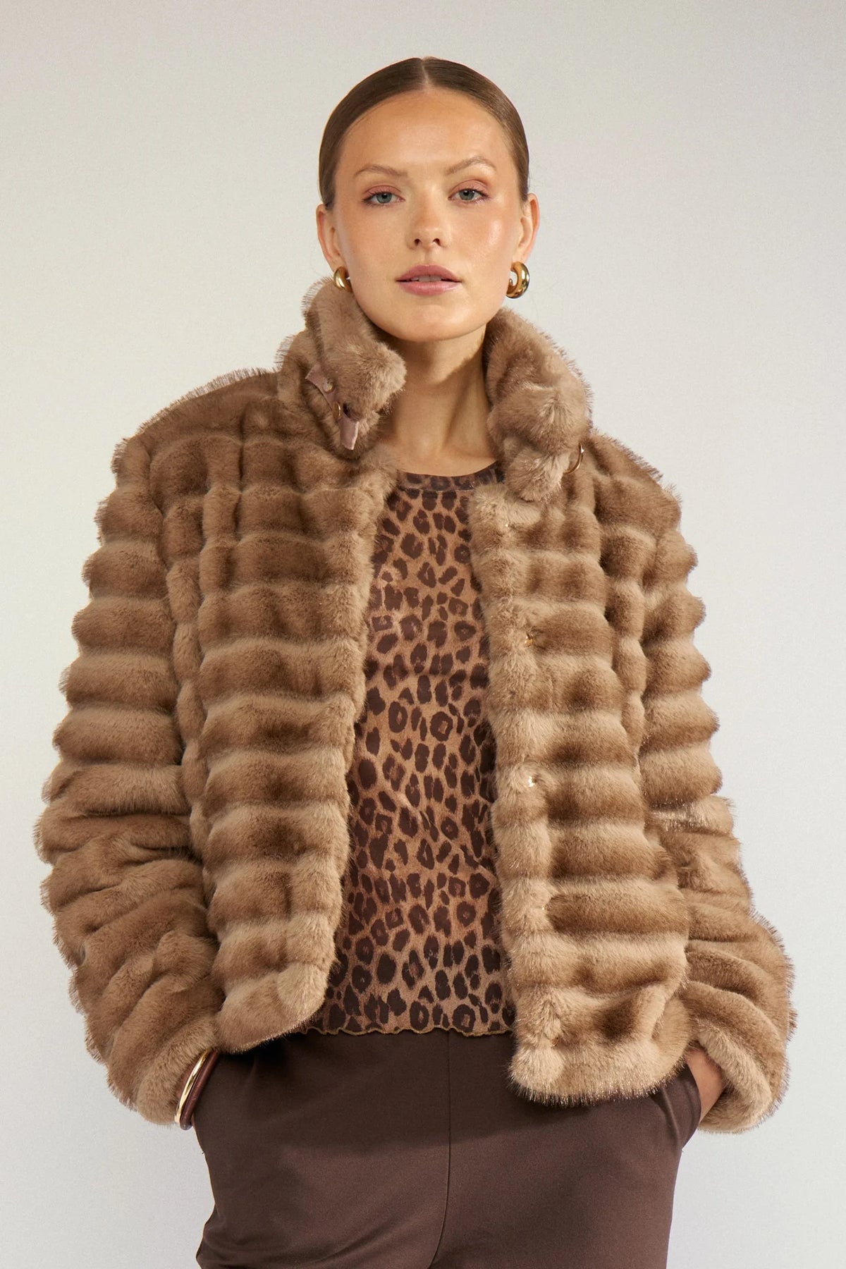 Nümph Nuvita fur jacket in silver mink