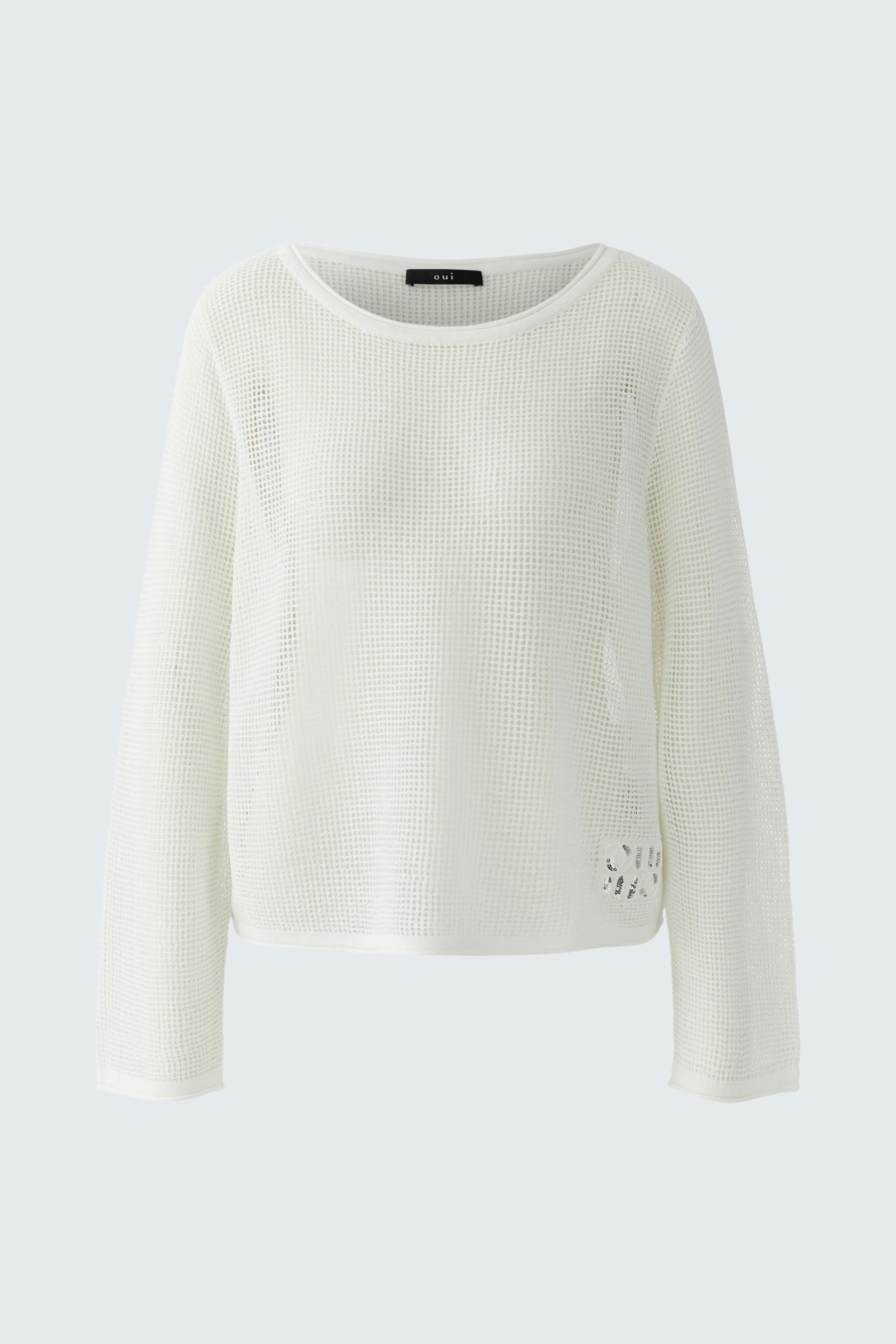 Oui Fine Knit Pullover In Cloud Dancer