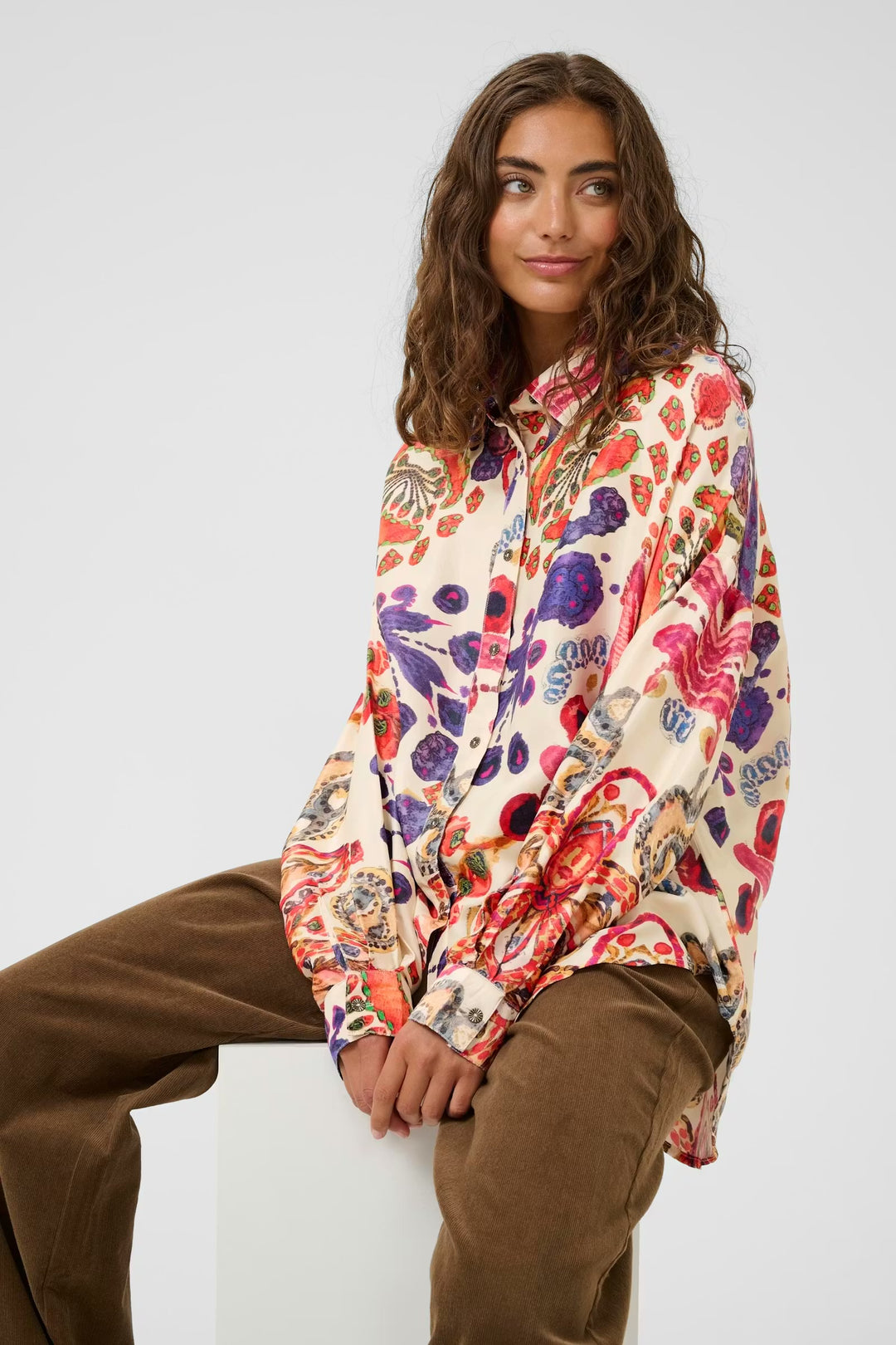 Culture Floral Shirt In Blue & Pink