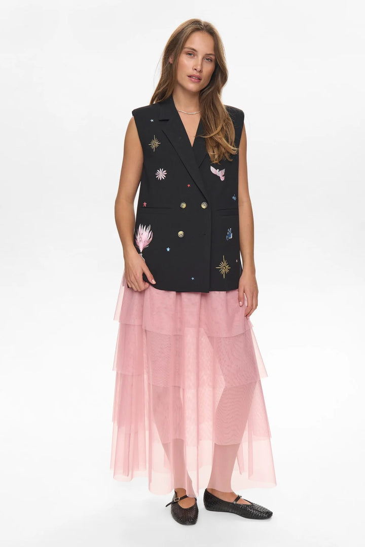 Nümph Nualmut Long Vest In Caviar