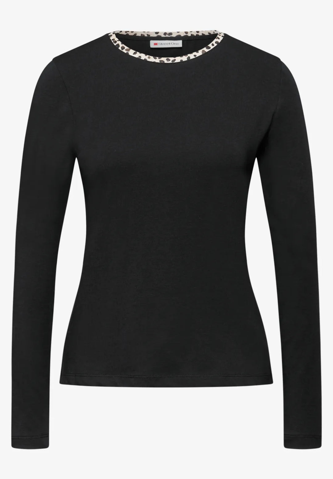 Street One Top With Leo Detail In Black