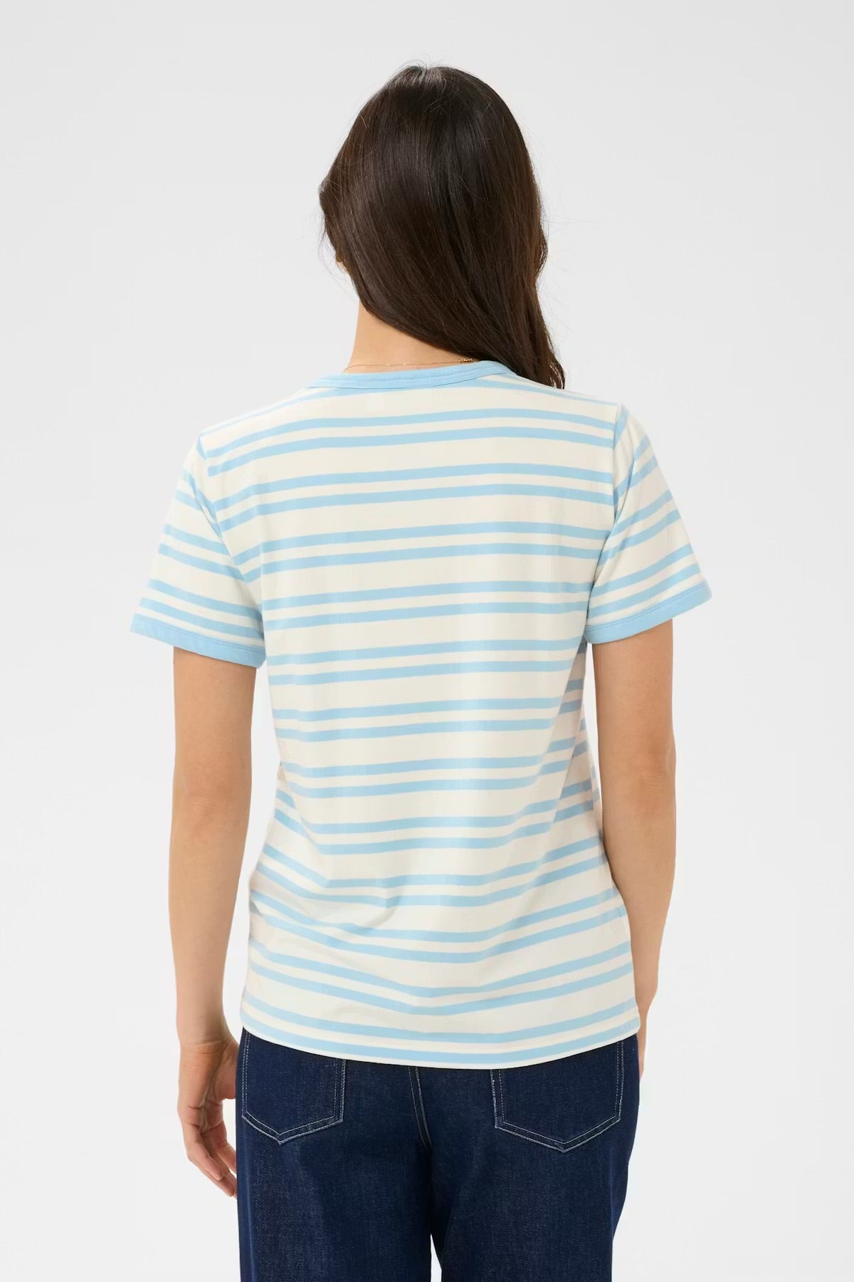Saint Tropez striped t-shirt in cerulean blue