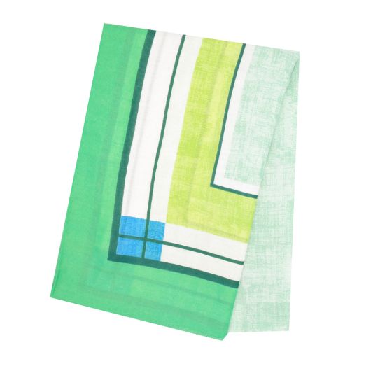 Amelia Bright Borders Scarf In Green