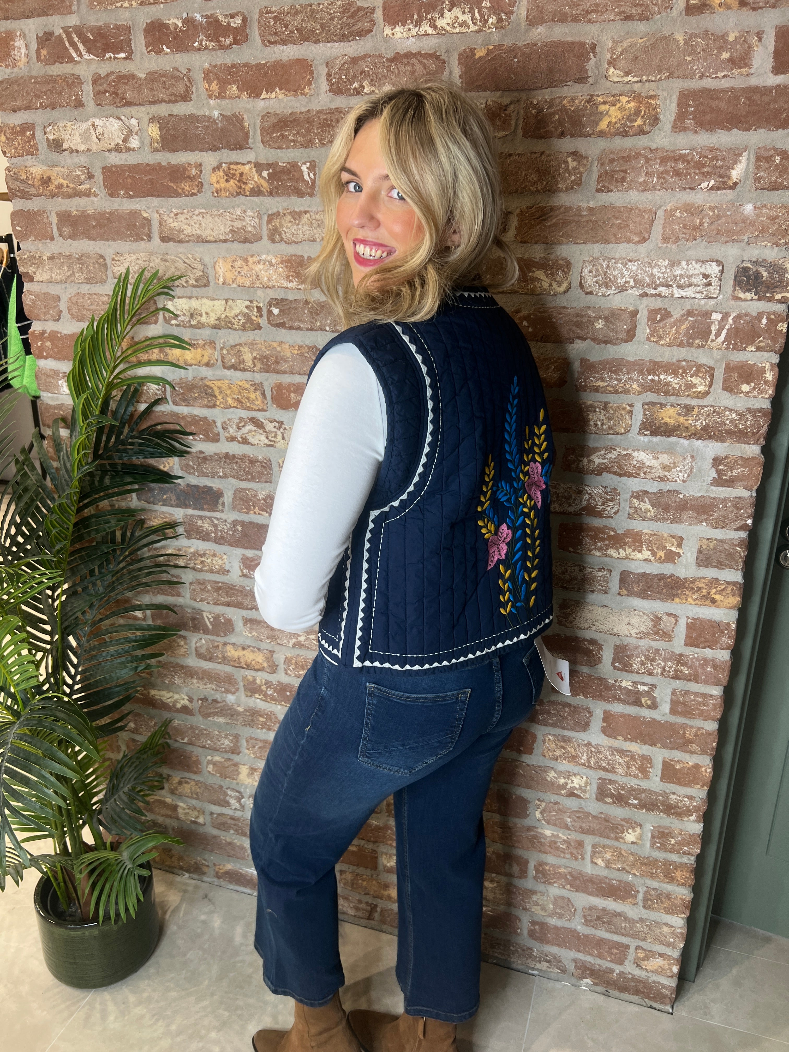 Culture Embroidery Waistcoat In Dress Blues