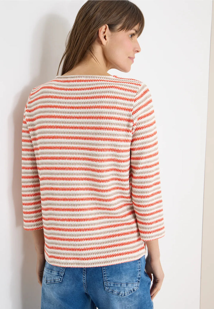 Cecil Multi Stripe Knit In Cherry Tomato