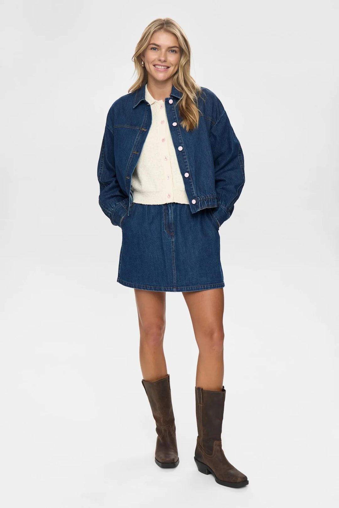 Nümph Nuaddison Denim Jacket In Medium Blue