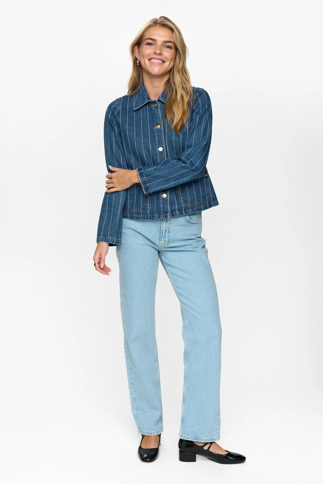 Nümph Nuatlanta denim jacket In medium blue