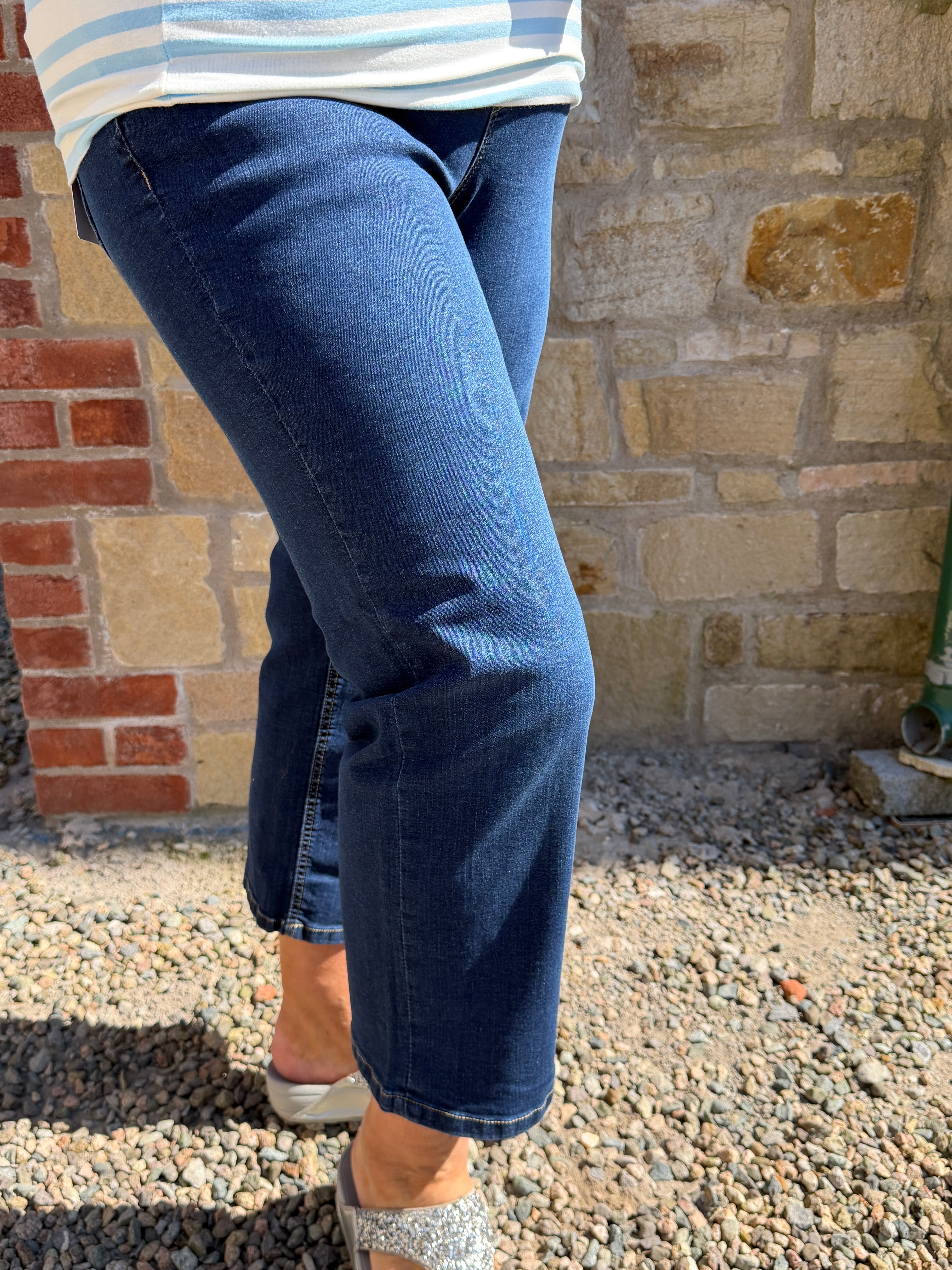 Stehmann Melli Culotte Trousers on Jeans In Dark Denim