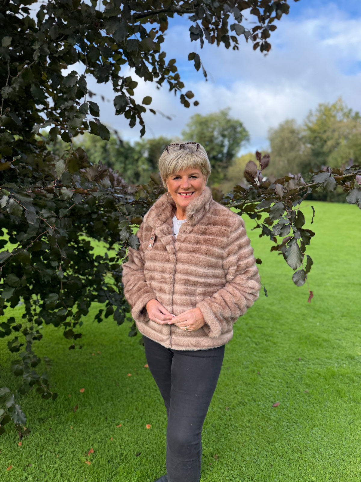 Nümph Nuvita fur jacket in silver mink