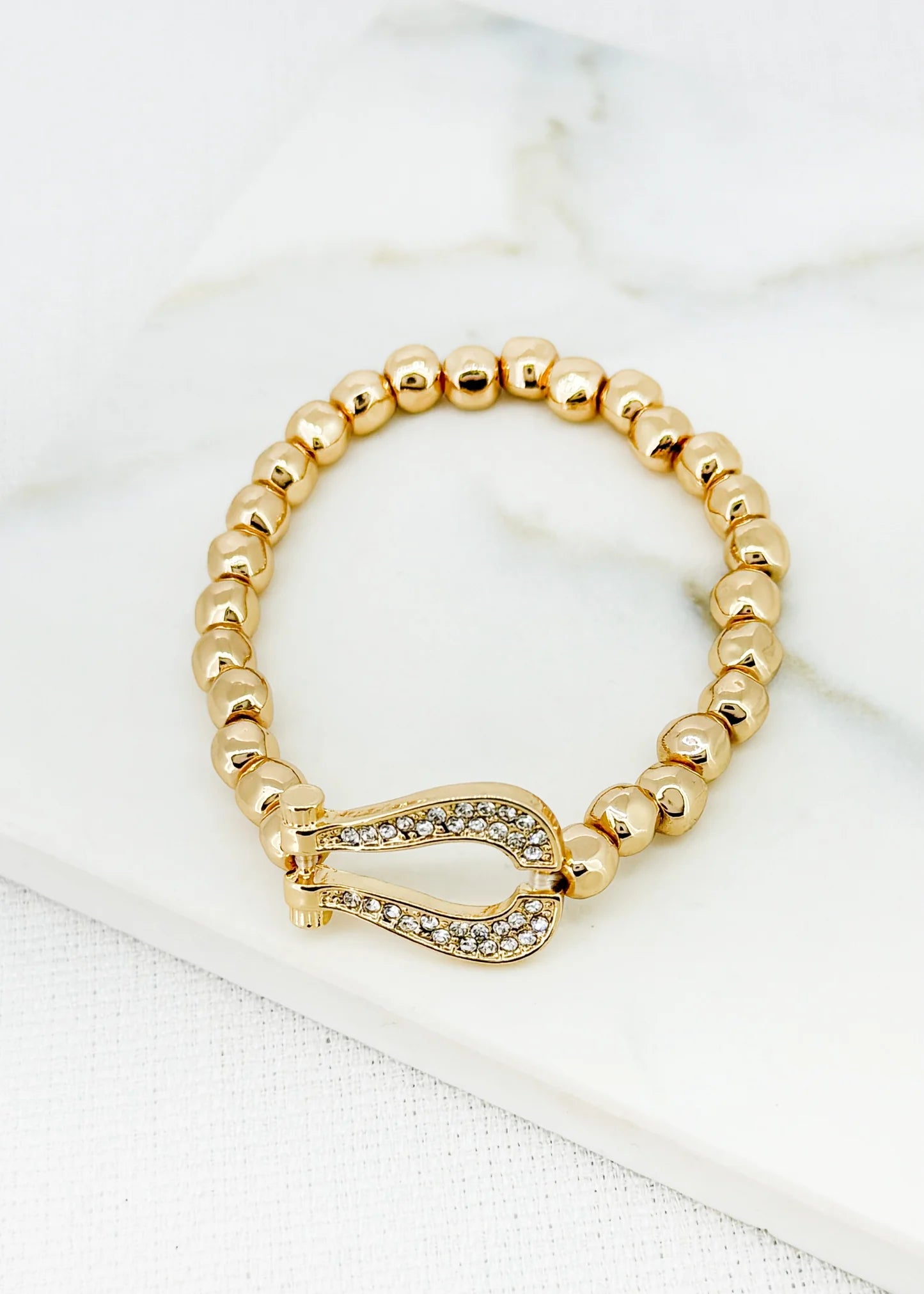 Envy Crystal horseshoe Bracelet in Gold