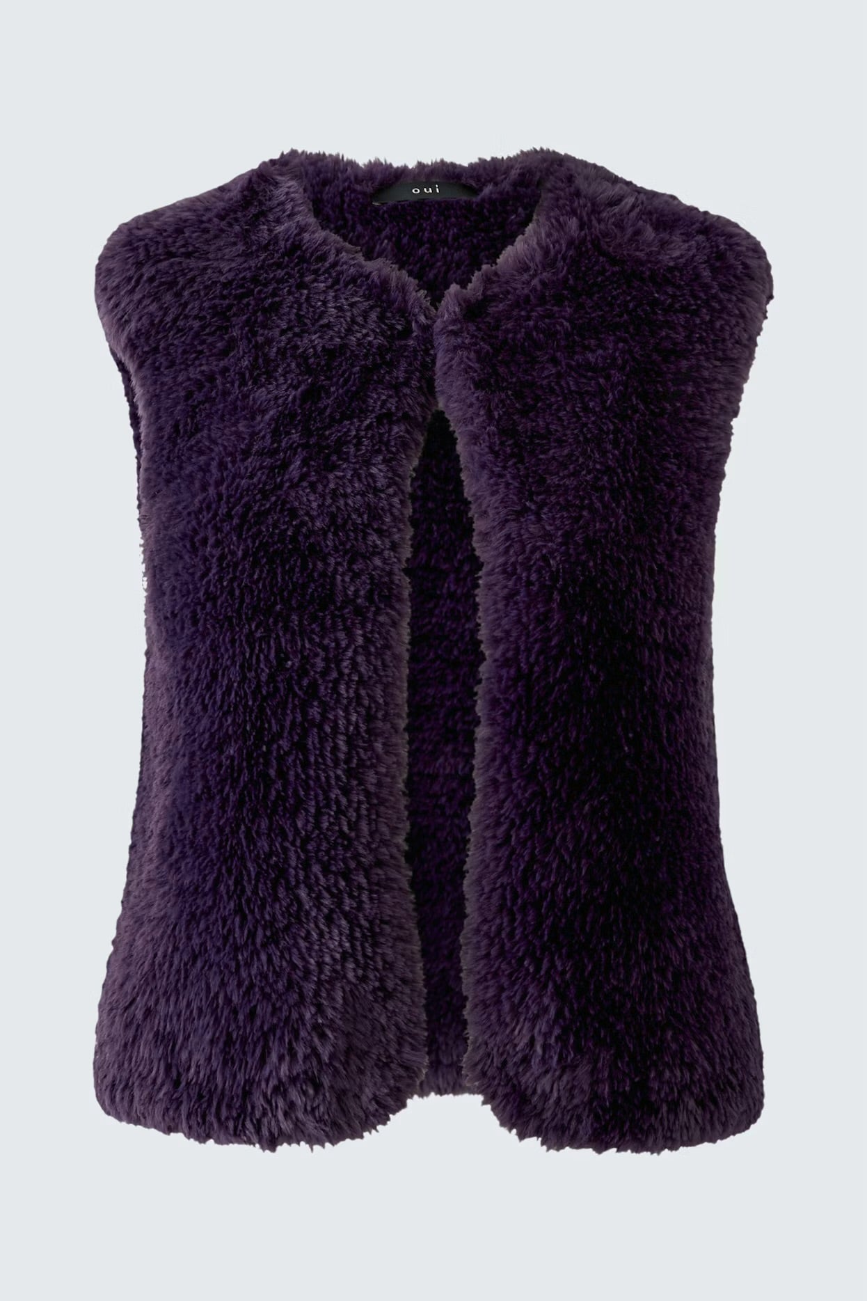 Oui Knitted Waistcoat In Mysterioso