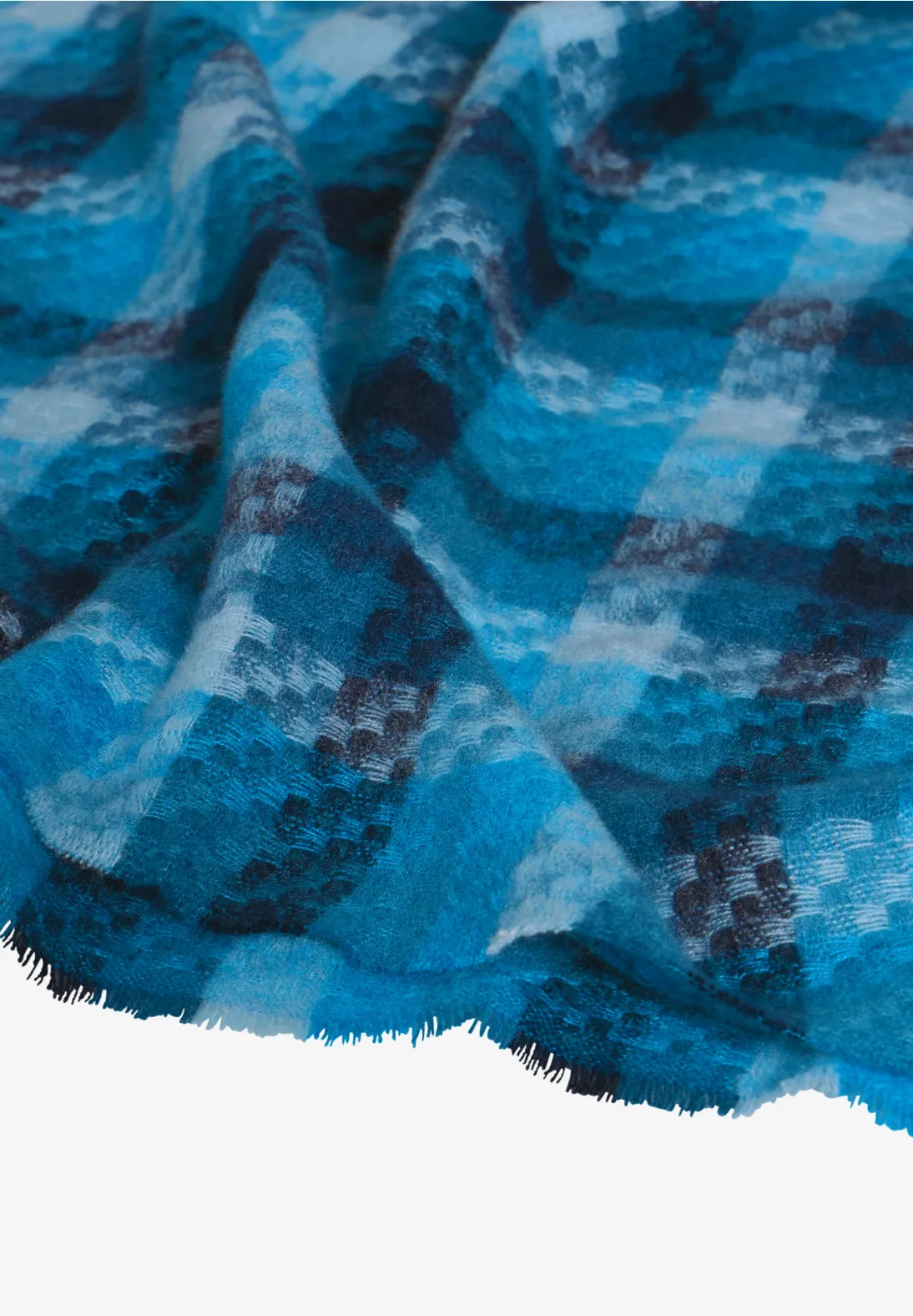 Cecil Woven Triangle Scarf In Dynamic Aqua