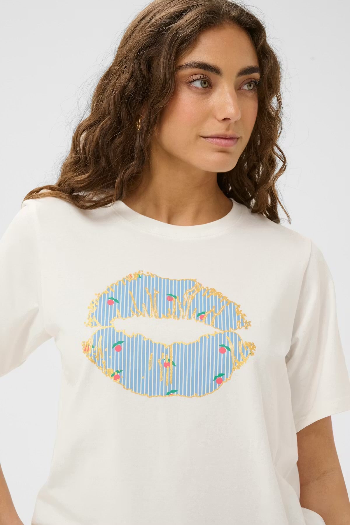 Culture Lip T-shirt In Spring Gardenia