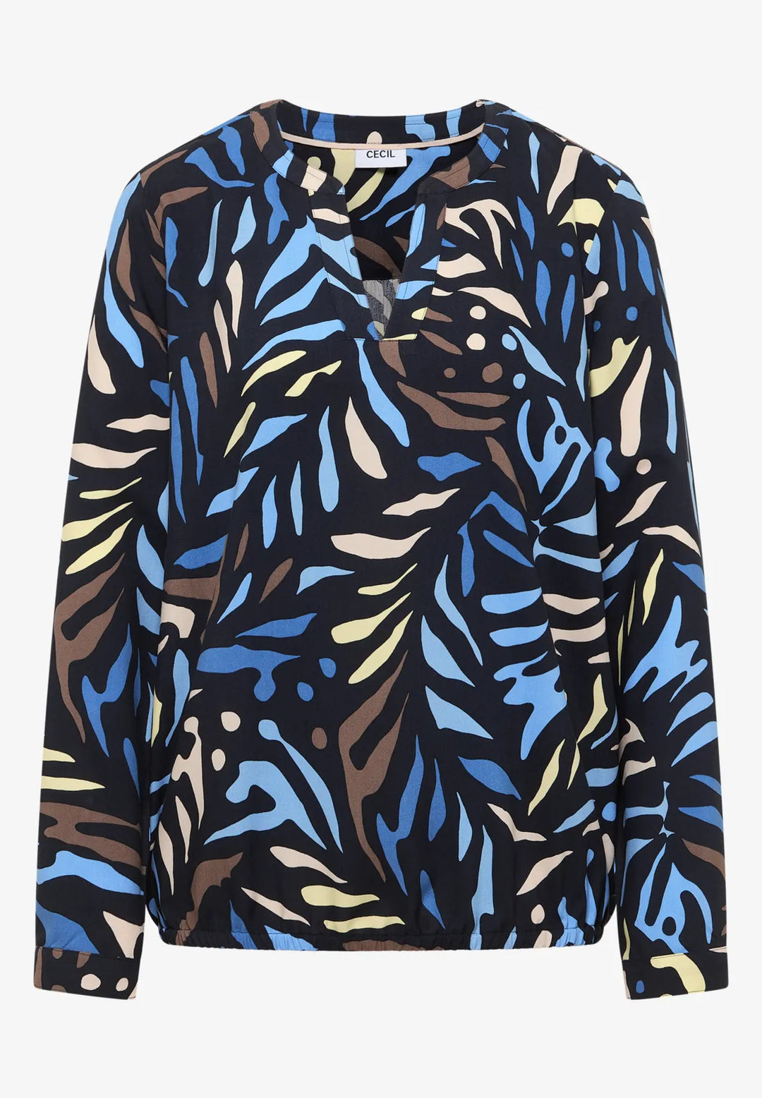 Cecil Multi Blouse In Universal Blue