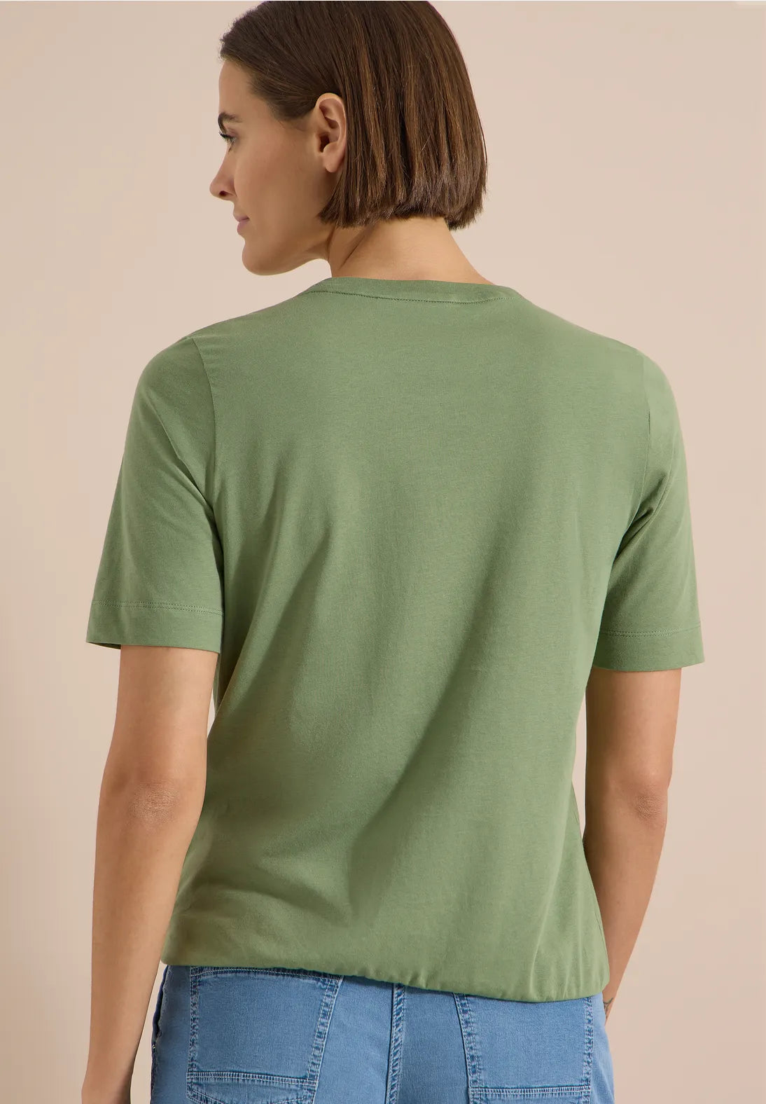 Cecil Multicoloured T-shirt In Deep Matcha Green