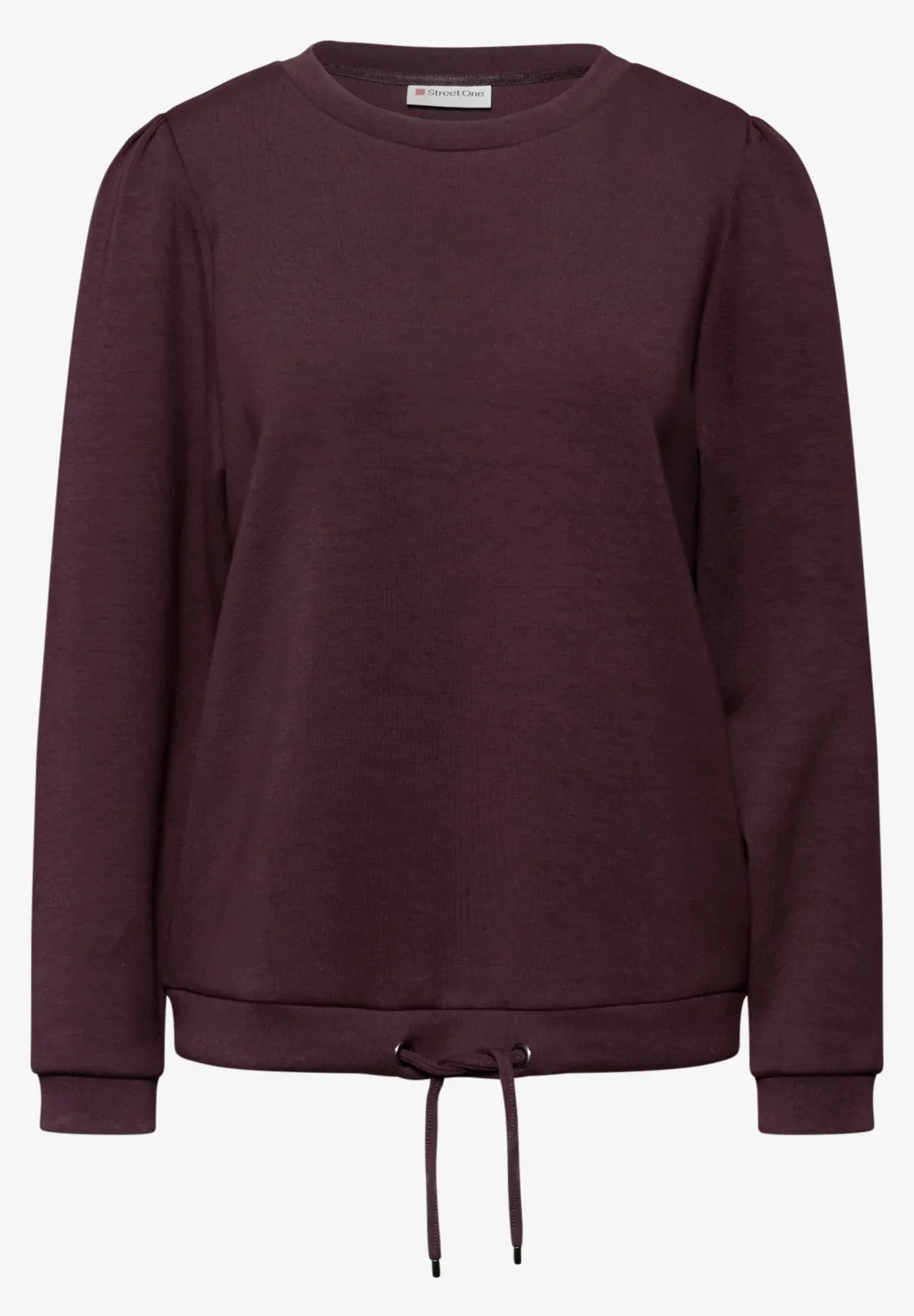 Street One Silk Look Sweatshirt In Jazz Berry