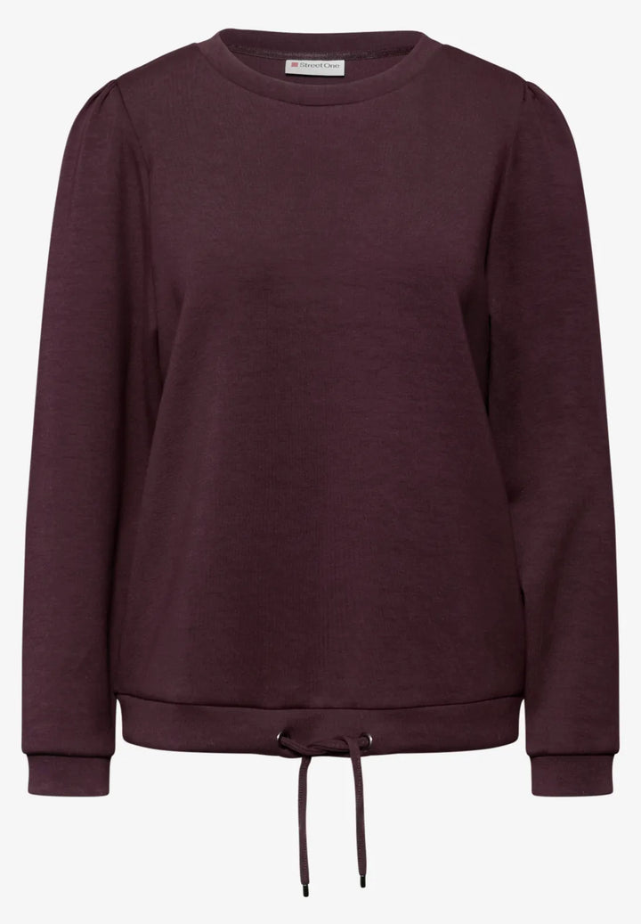Street One Silk Look Sweatshirt In Jazz Berry