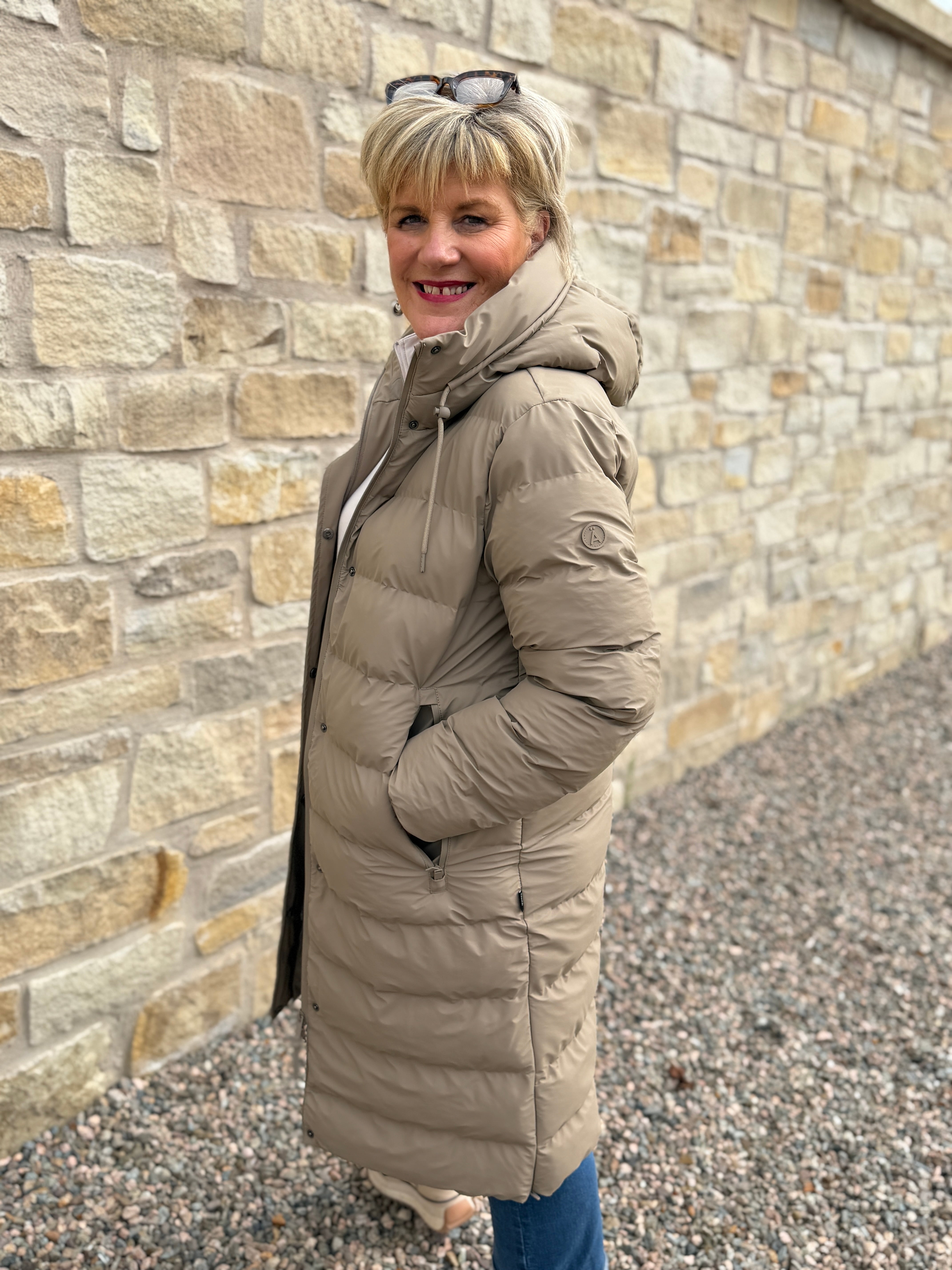 Glaze Puffa raincoat in Brindle