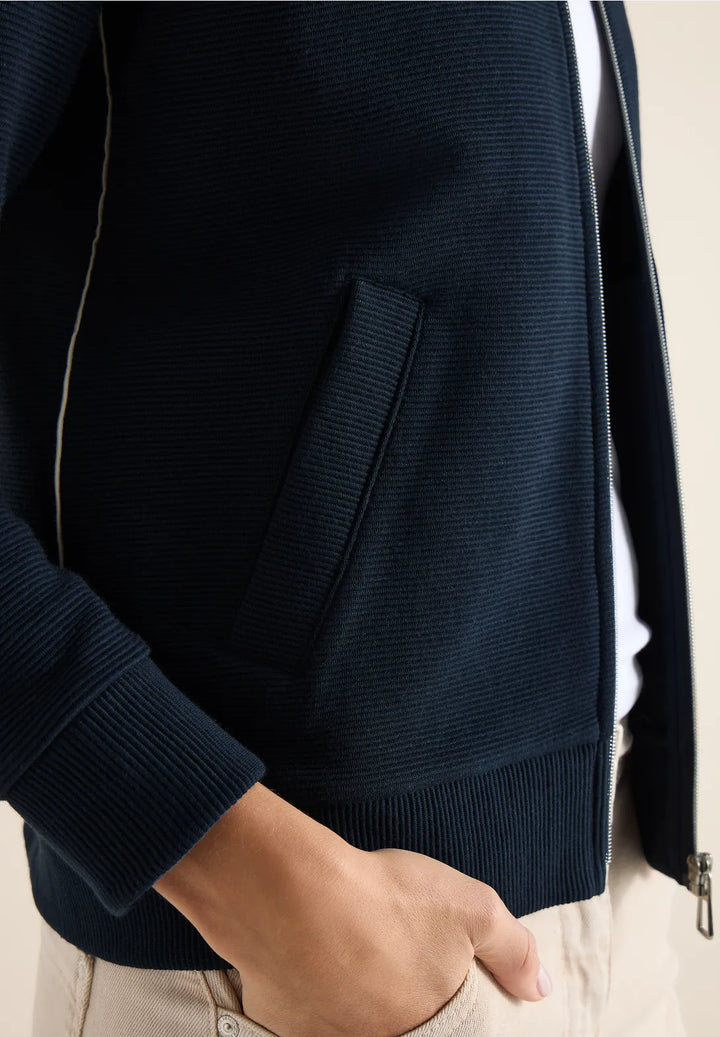 Cecil Ottoman Piping Jacket In Universal Blue