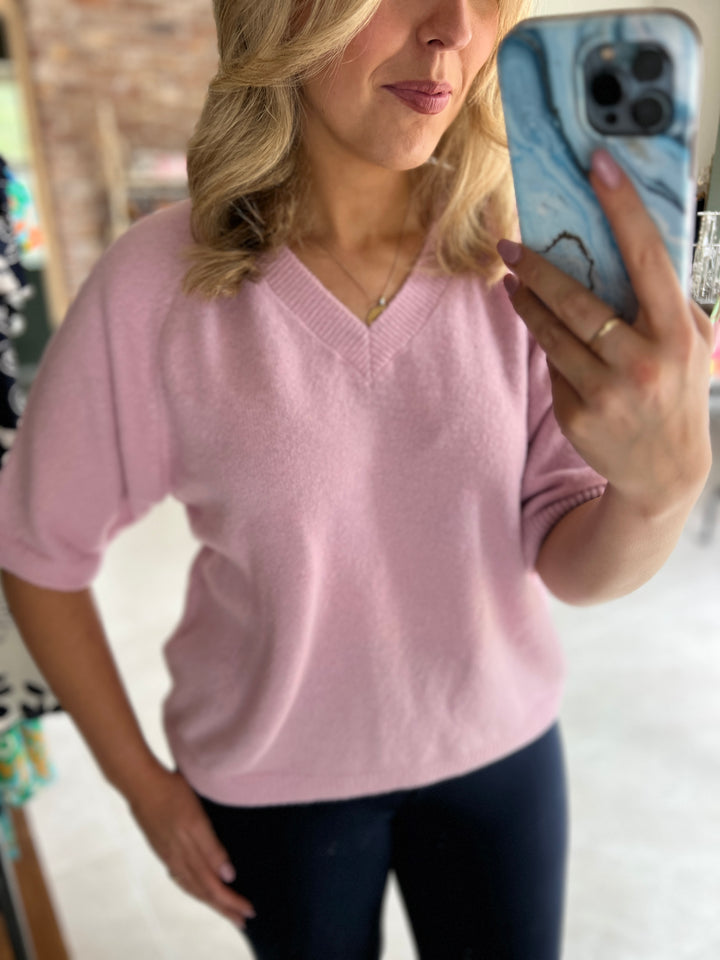 Milano Italy Pullover In Soft Pink