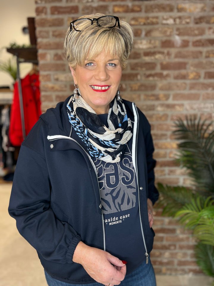 Cecil Pique Jacket In Universal Blue