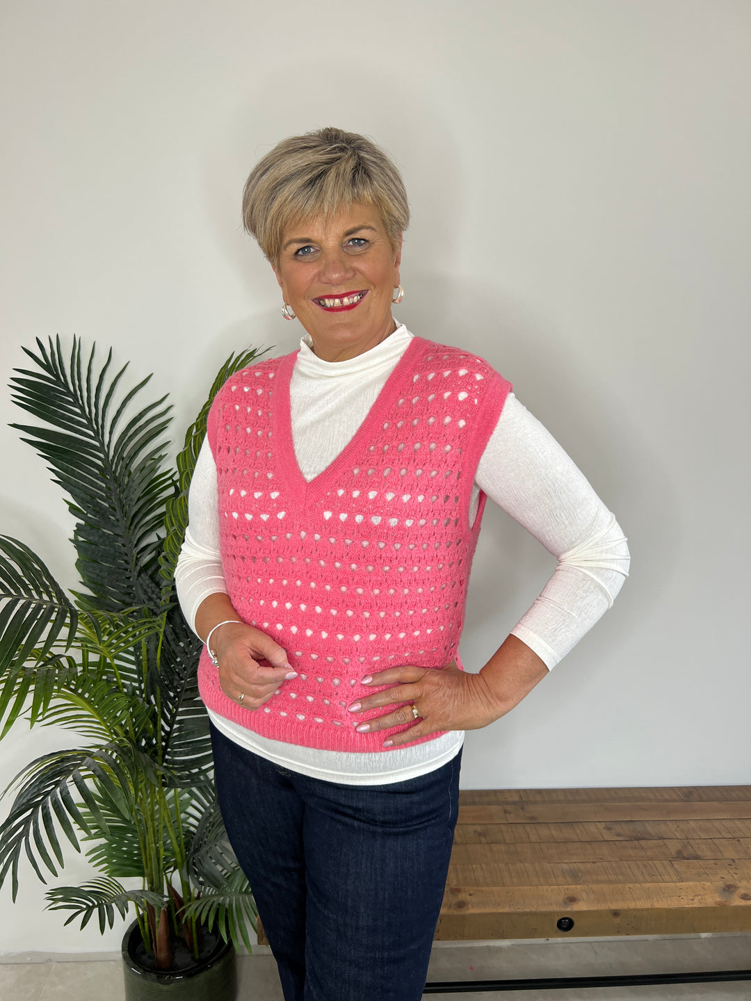 Nümph Nulaya Vest In Pink Lemonade