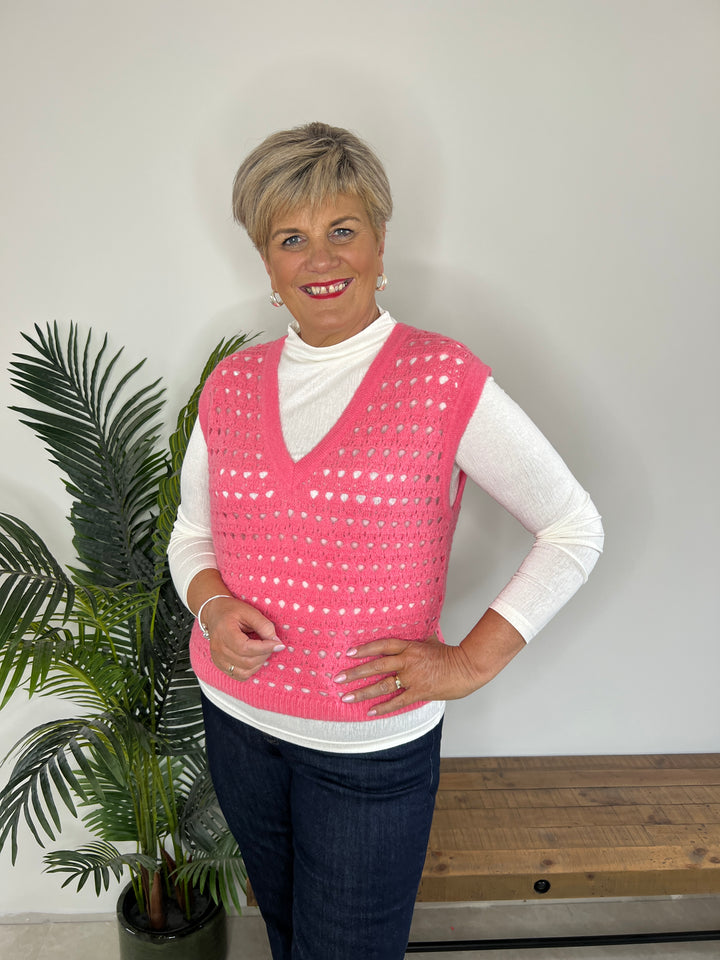 Nümph Nulaya Vest In Pink Lemonade