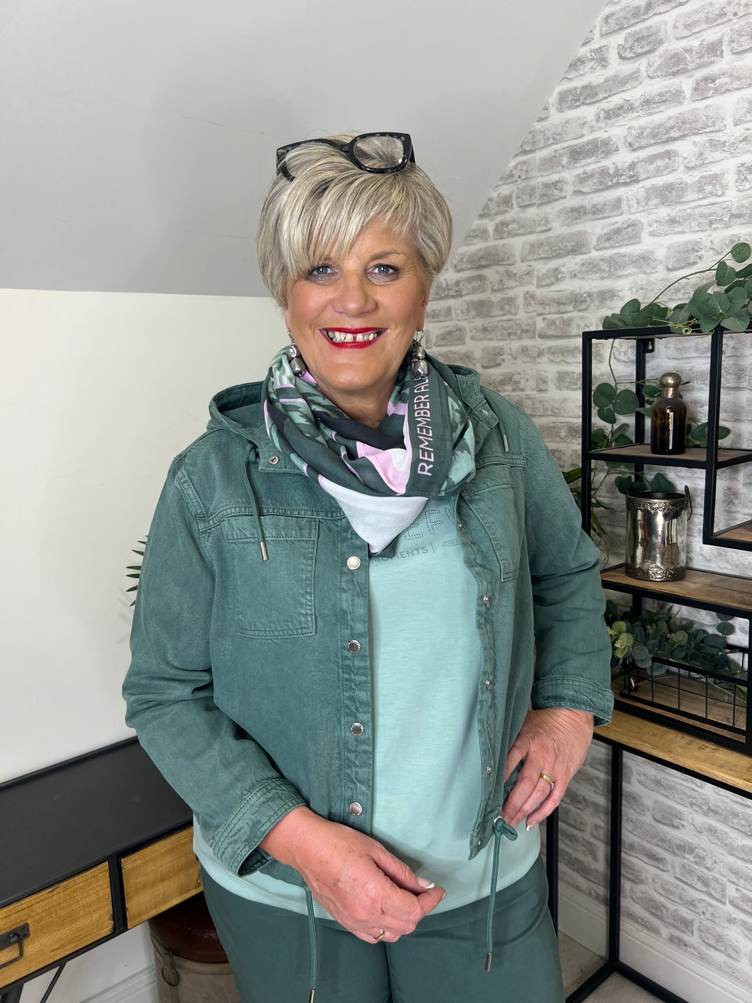 Cecil Overshirt With Hood In Khaki