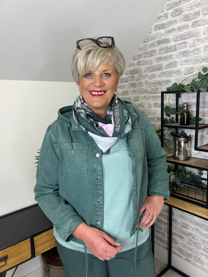 Cecil Overshirt With Hood In Khaki