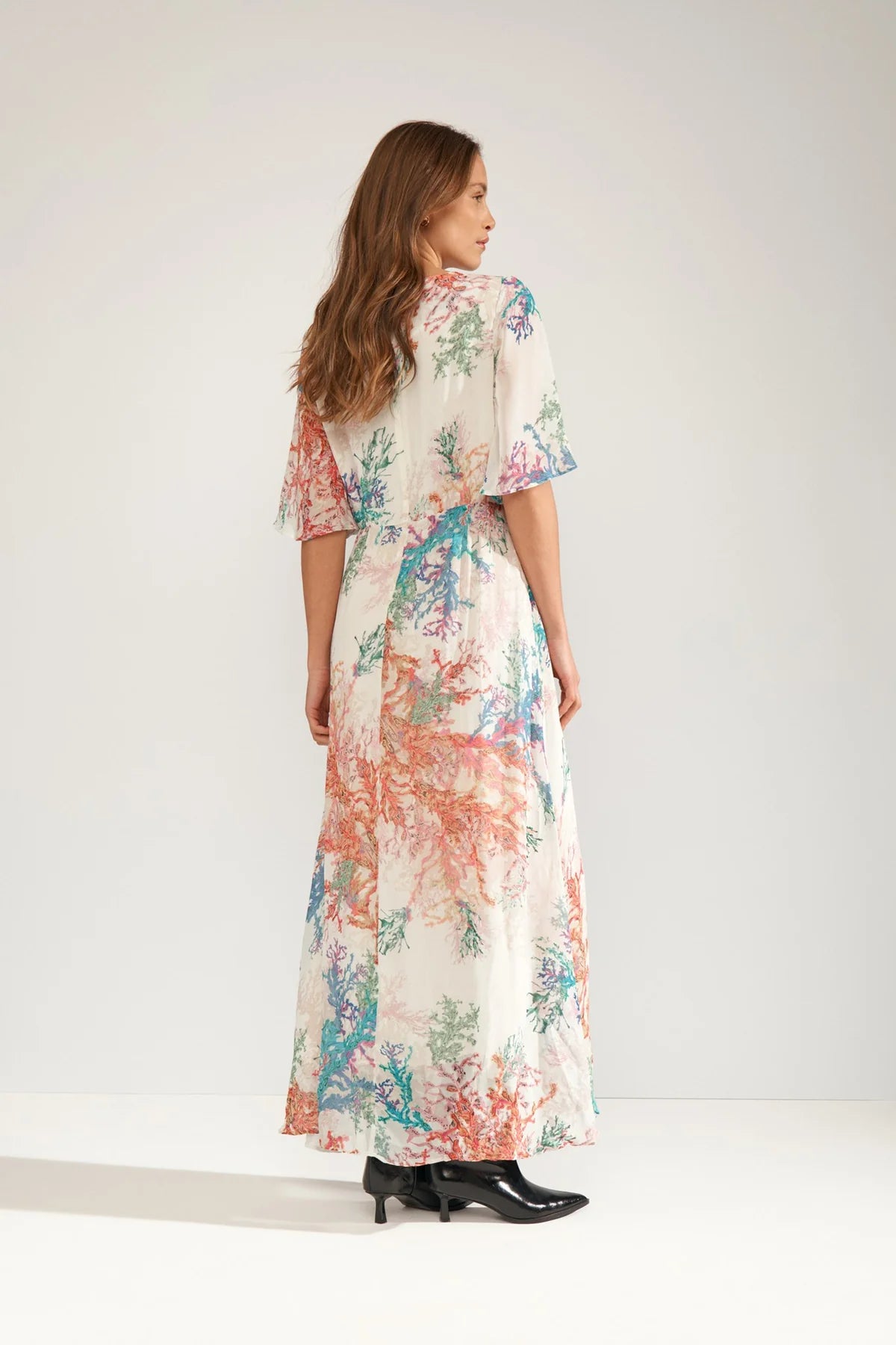 Nümph Nucoral Long Dress In Cloud Dancer