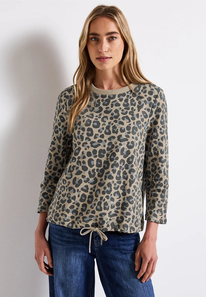 Street One Leo sweatshirt In Coastal Beige