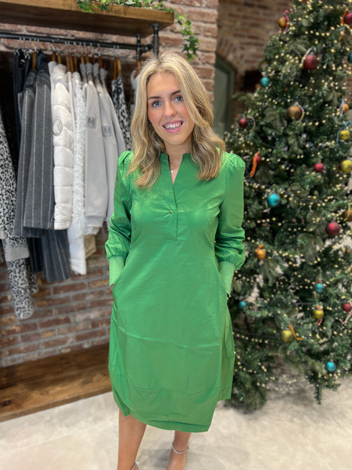 Culture Cuantoinett Rib Dress In Mint Green