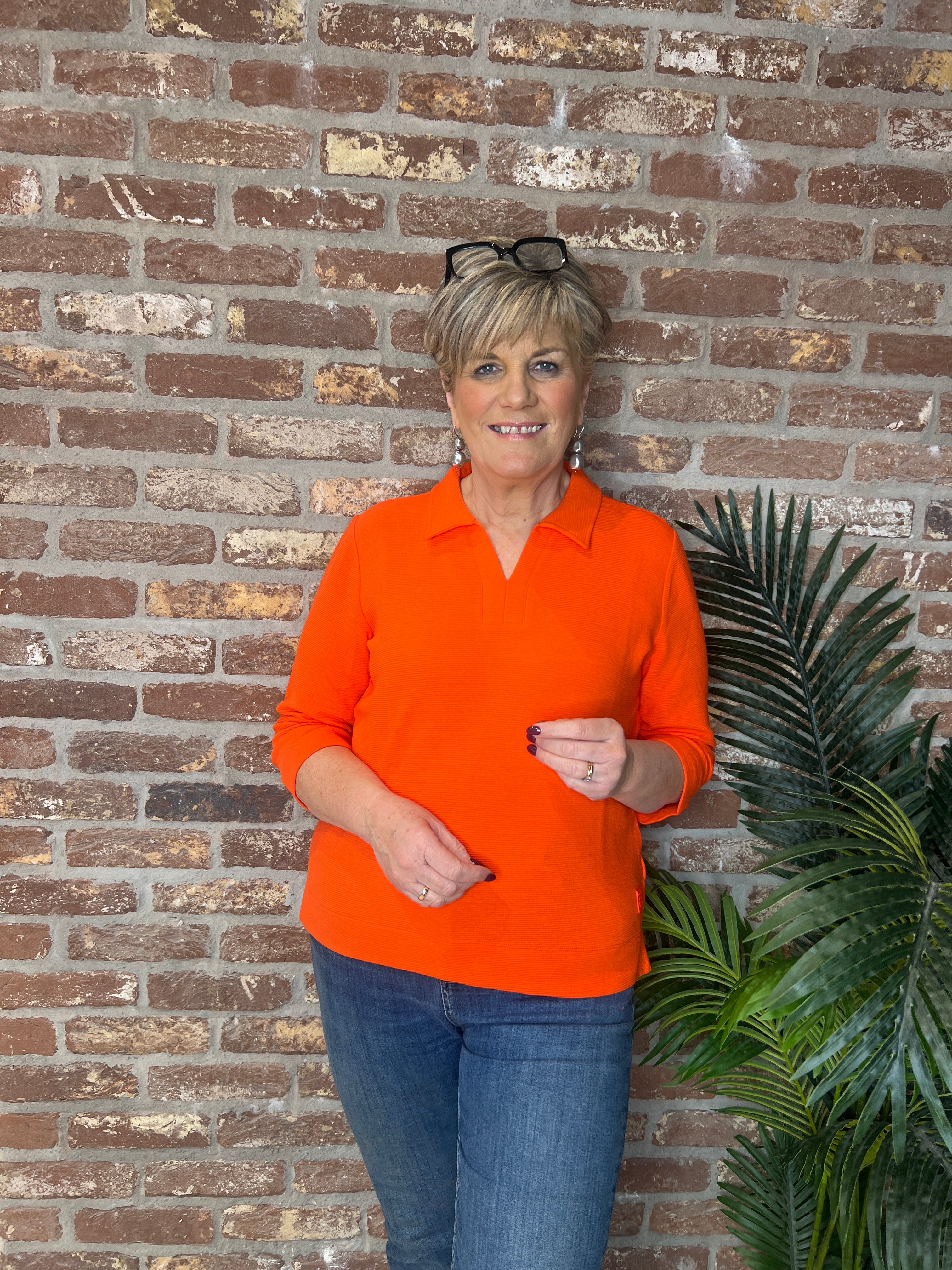 Cecil Polo Shirt In Cherry Tomato Orange